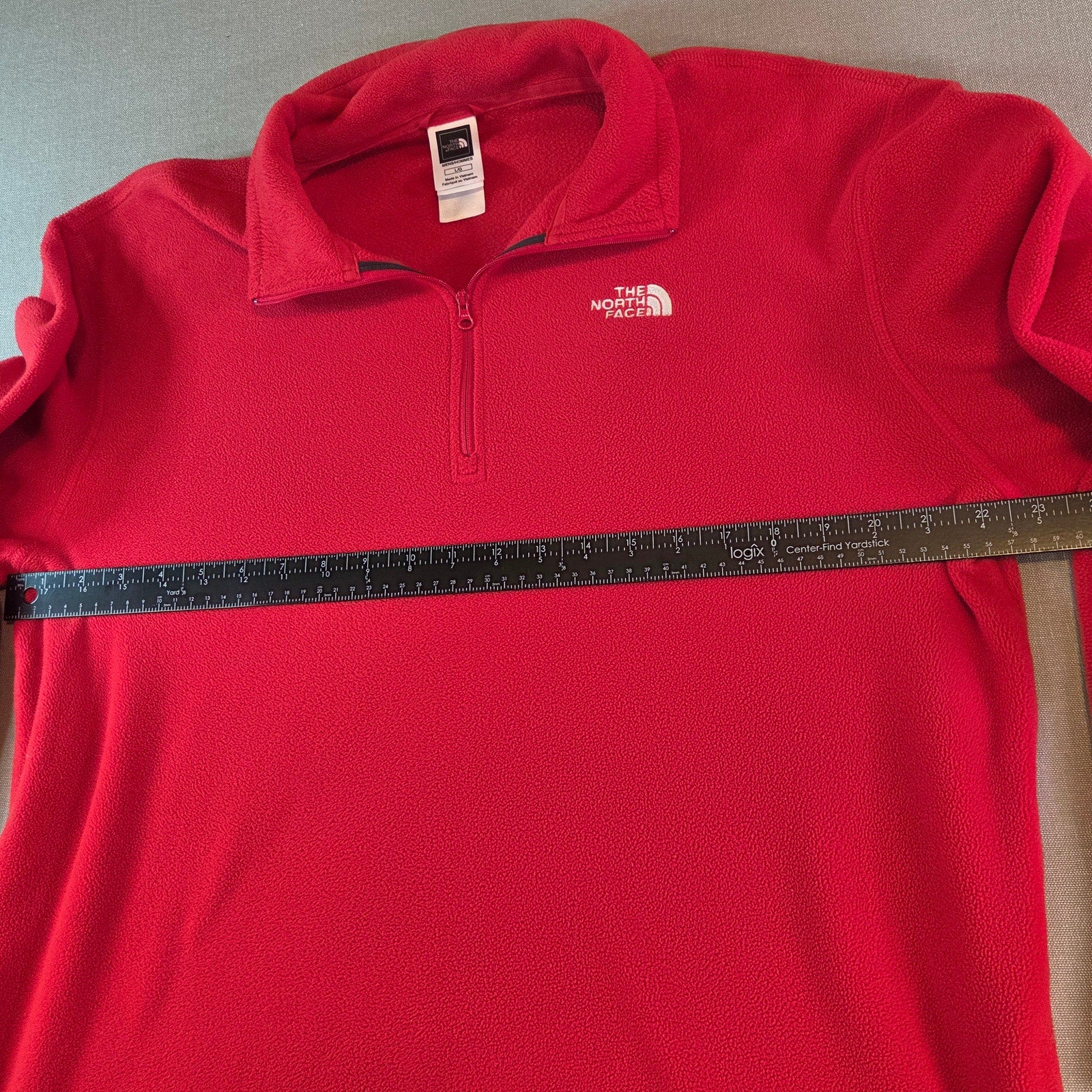 The North Face Men’s Red Polartec Classic Quarter Zip Fleece Pullover Size Large