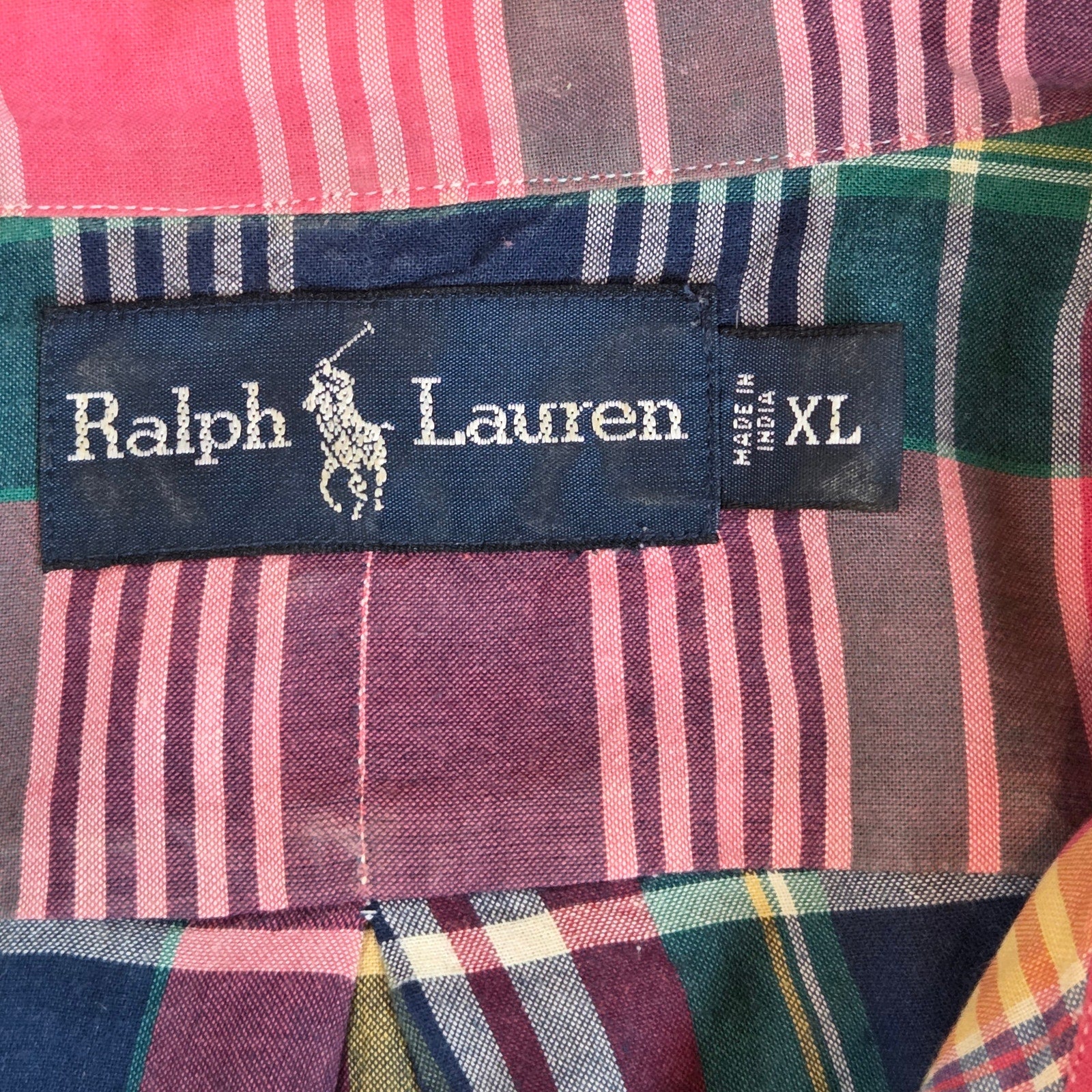 Polo Ralph Lauren XL Plaid Cotton Button Down Shirt Long Sleeve Multicolor
