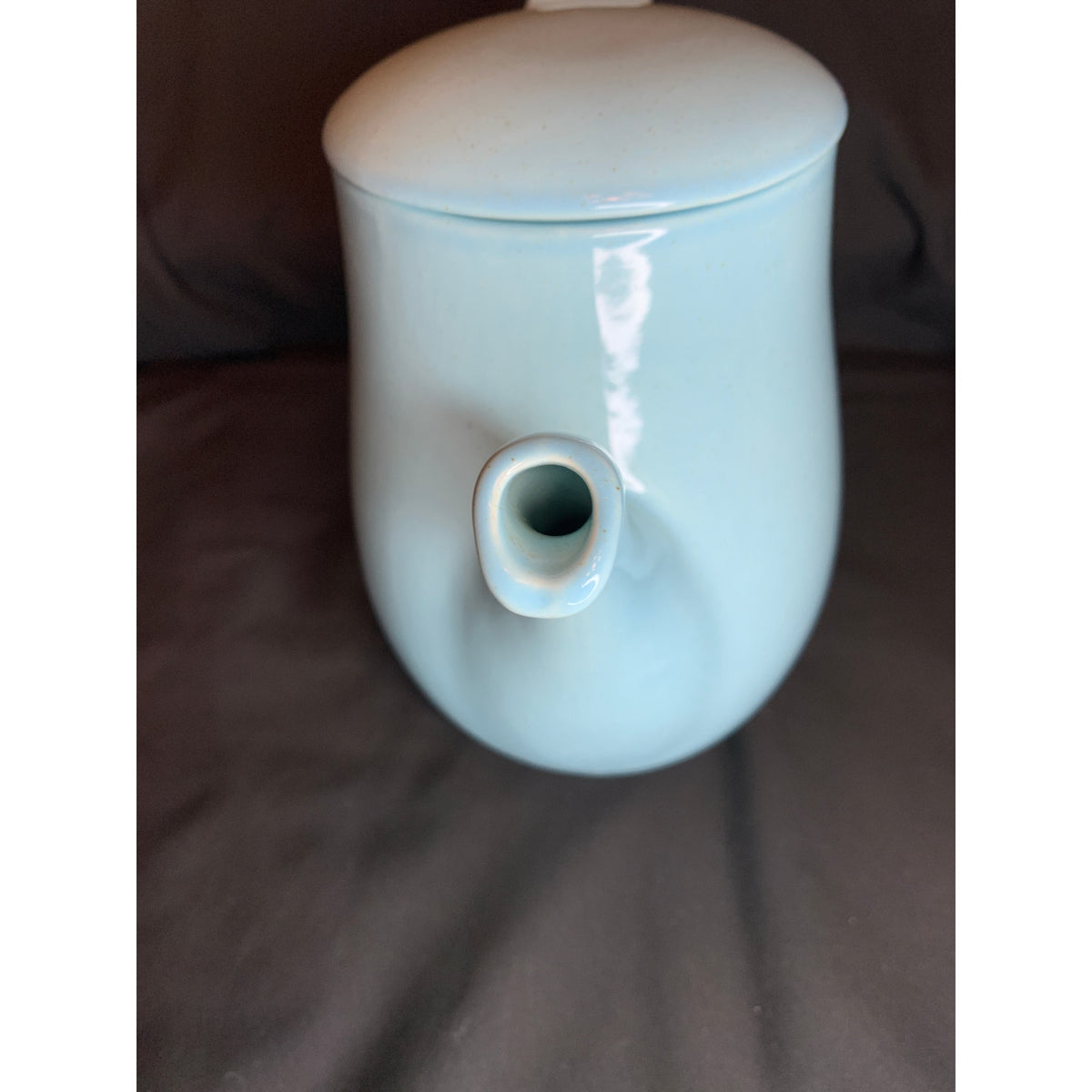 Blue Speckled Ceramic Coffee Tea Pot With Lid Retro Decor READ