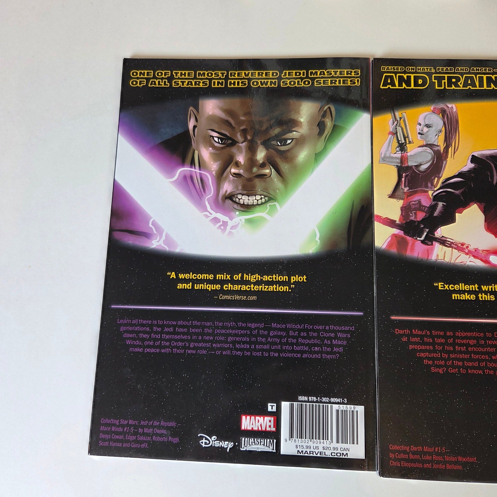 Star Wars Book & Marvel Comic Lot Alien Archive Mace Windu Darth Maul (3)
