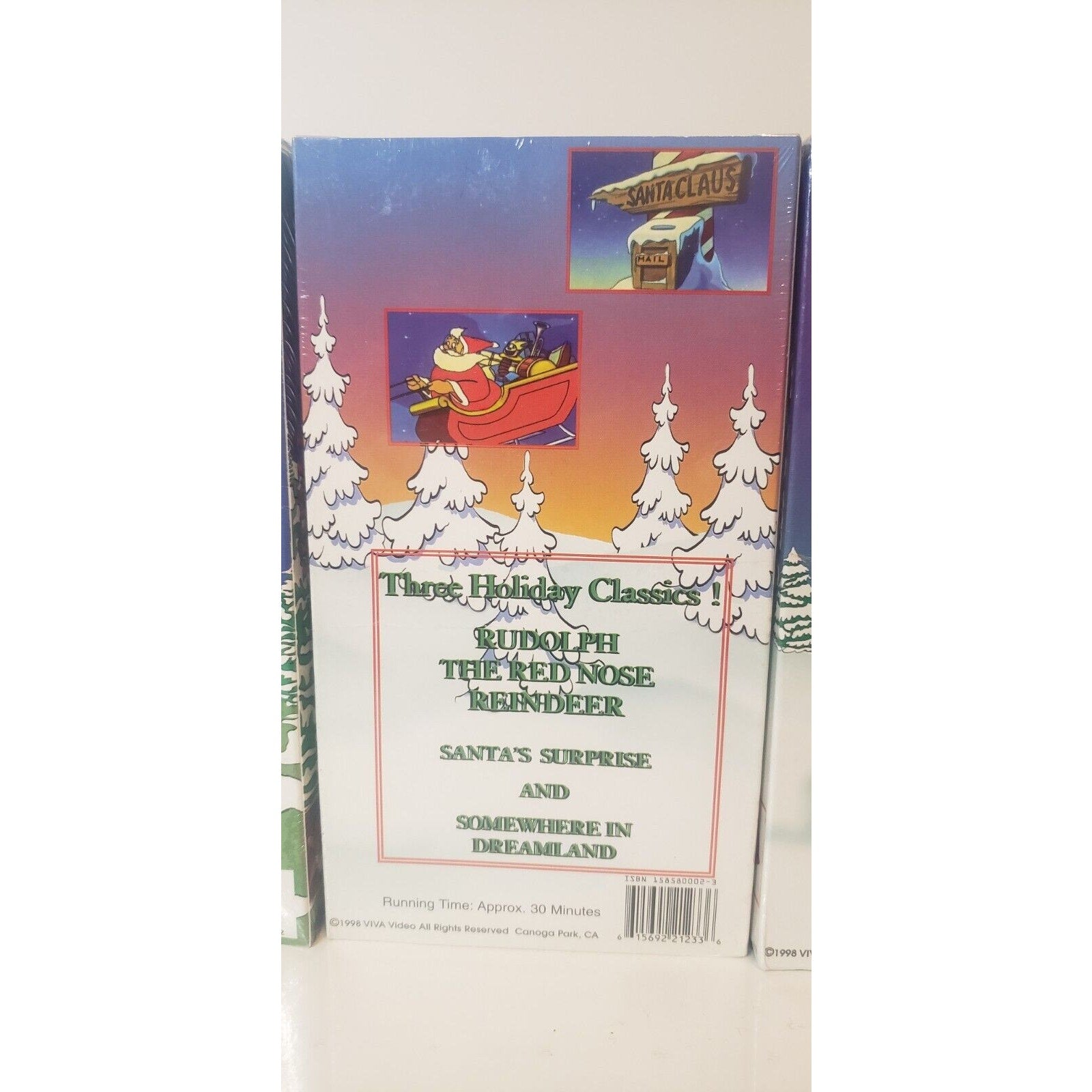 Christmas Kids VHS Lot of 3 - Christmas Train, Santa & 3 Bears, Rudolph NEW