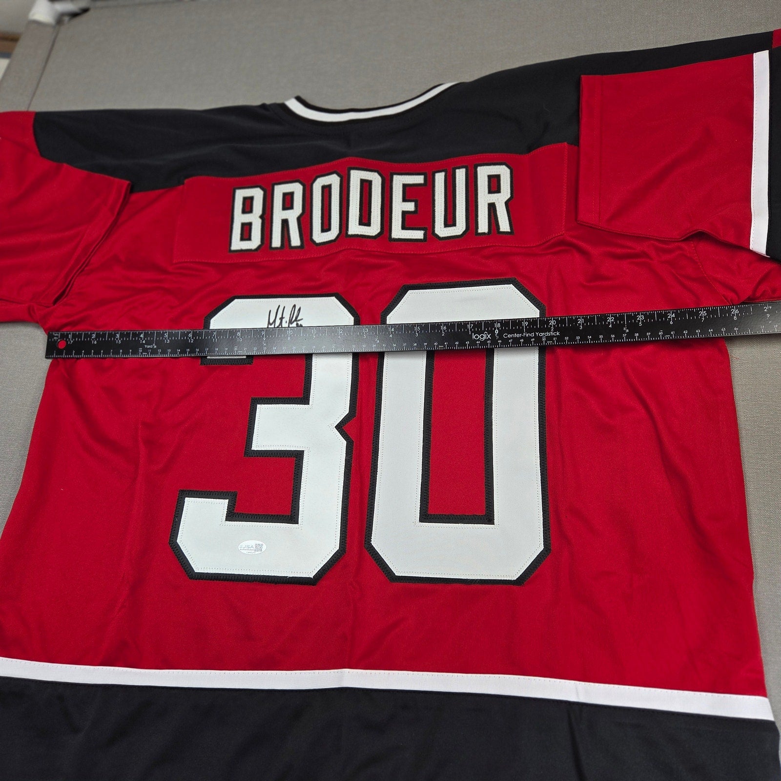 Martin Brodeur Signed Custom NJ Devils Jersey #30 XL JSA Certified Autograph
