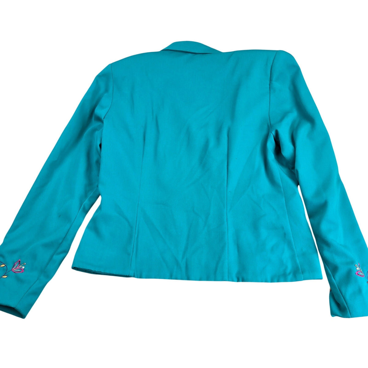 Saddle Ridge Vintage Western Embroidered Turquoise Blazer Jacket Women's L USA
