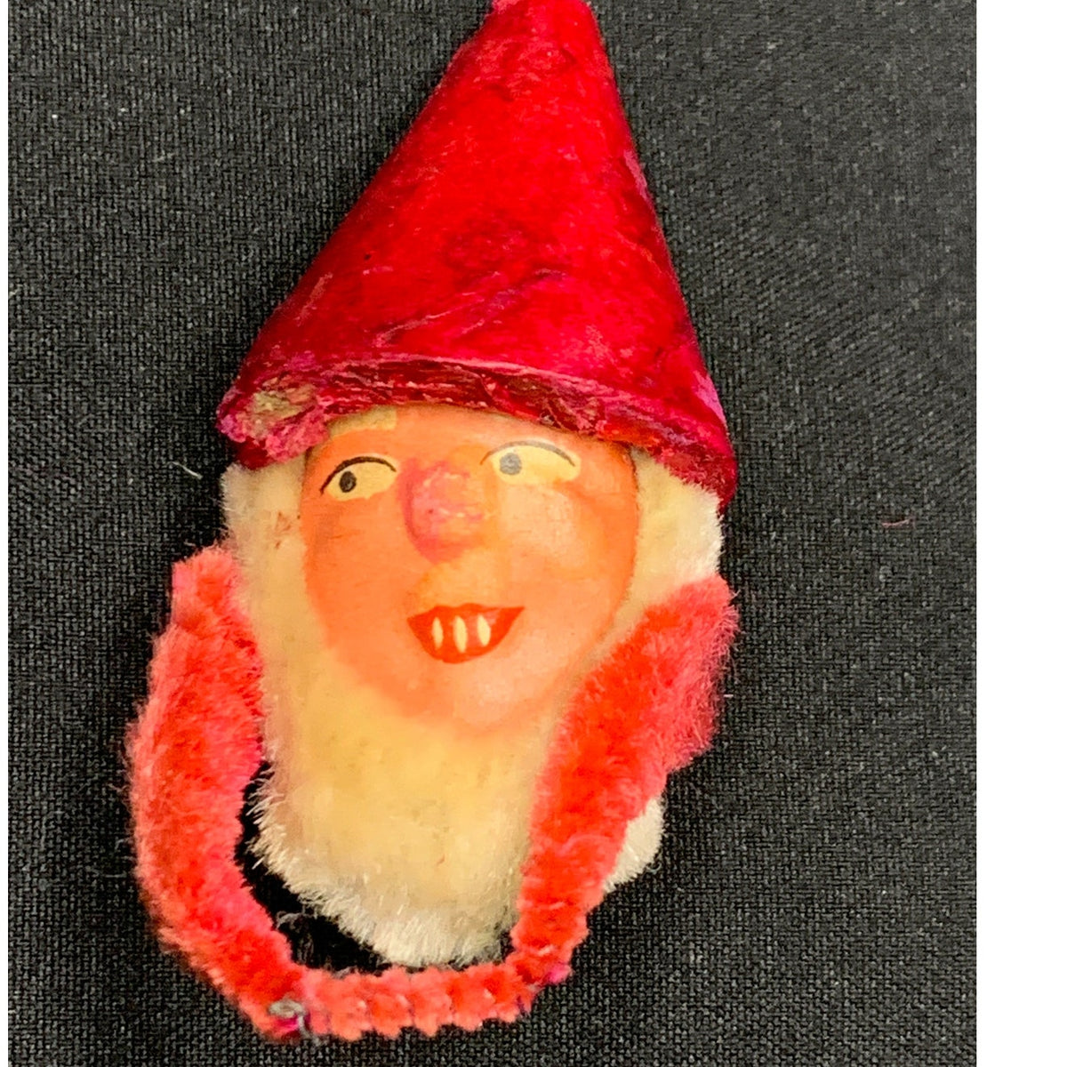 Vintage Japan Pinecone Elf Gnome Putz Christmas Figures Chenille Lot of 3