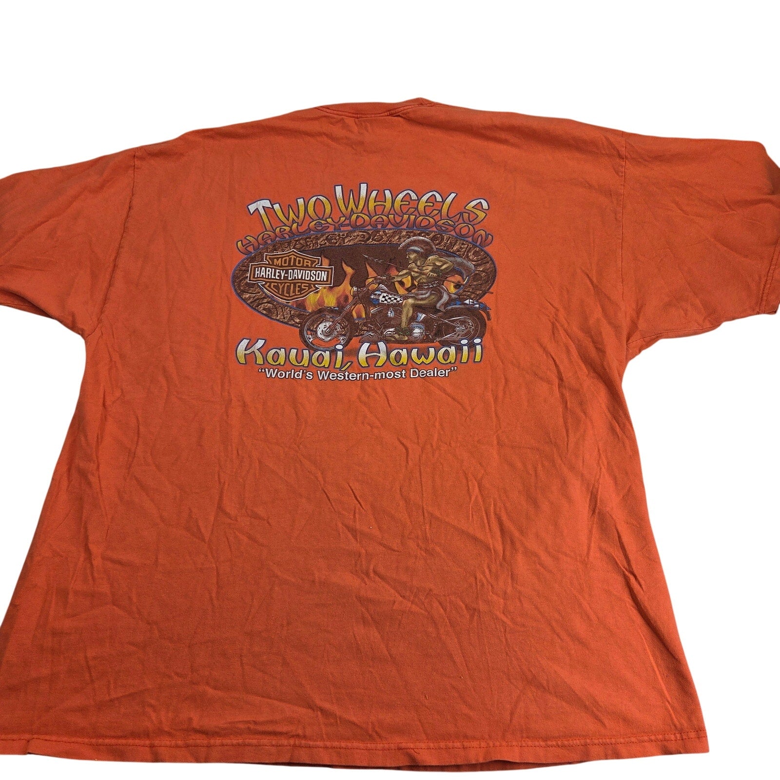 Harley-Davidson 2006 Two Wheels Kauai Hawaii USA Graphic T-Shirt 3XL USA