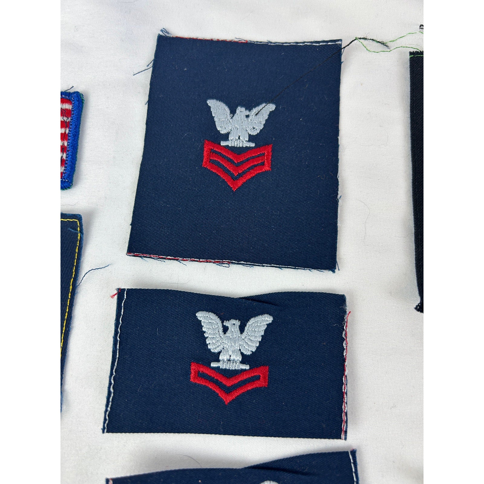 Vintage US Navy Patch Lot Rating Badges Name Tape Insignia 7pc