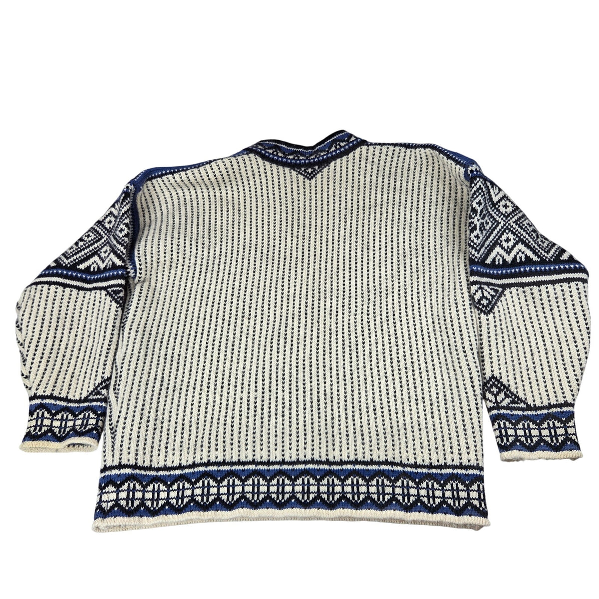 Dale of Norway Classic Wool Sweater Mens M Norwegian Knit Metal Clasps