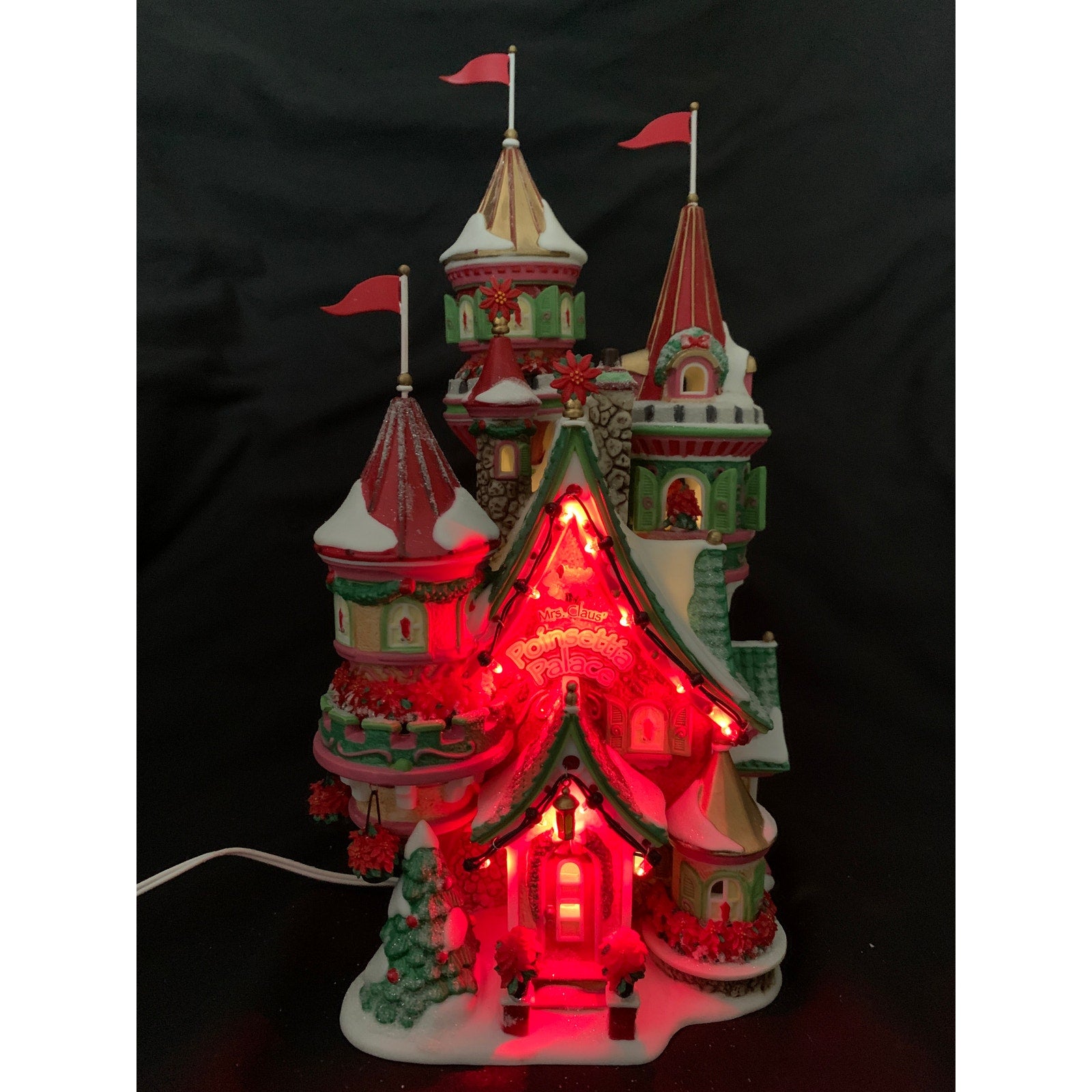 Department 56 Poinsettia Palace North Pole 56796 Limited Edition Lighted
