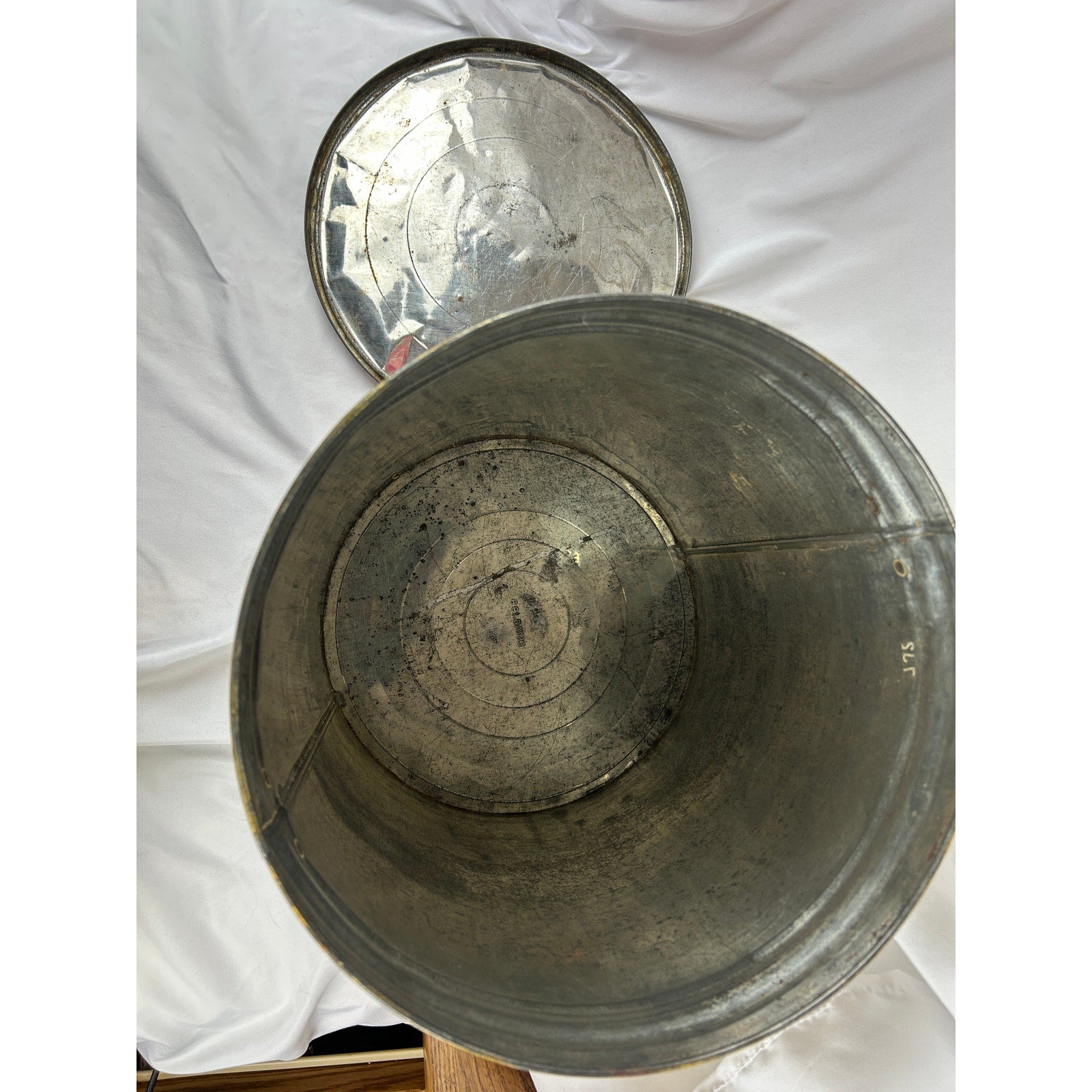 Cudahy Rex Pure Lard Vintage Metal Pail Tin Bucket With Handles
