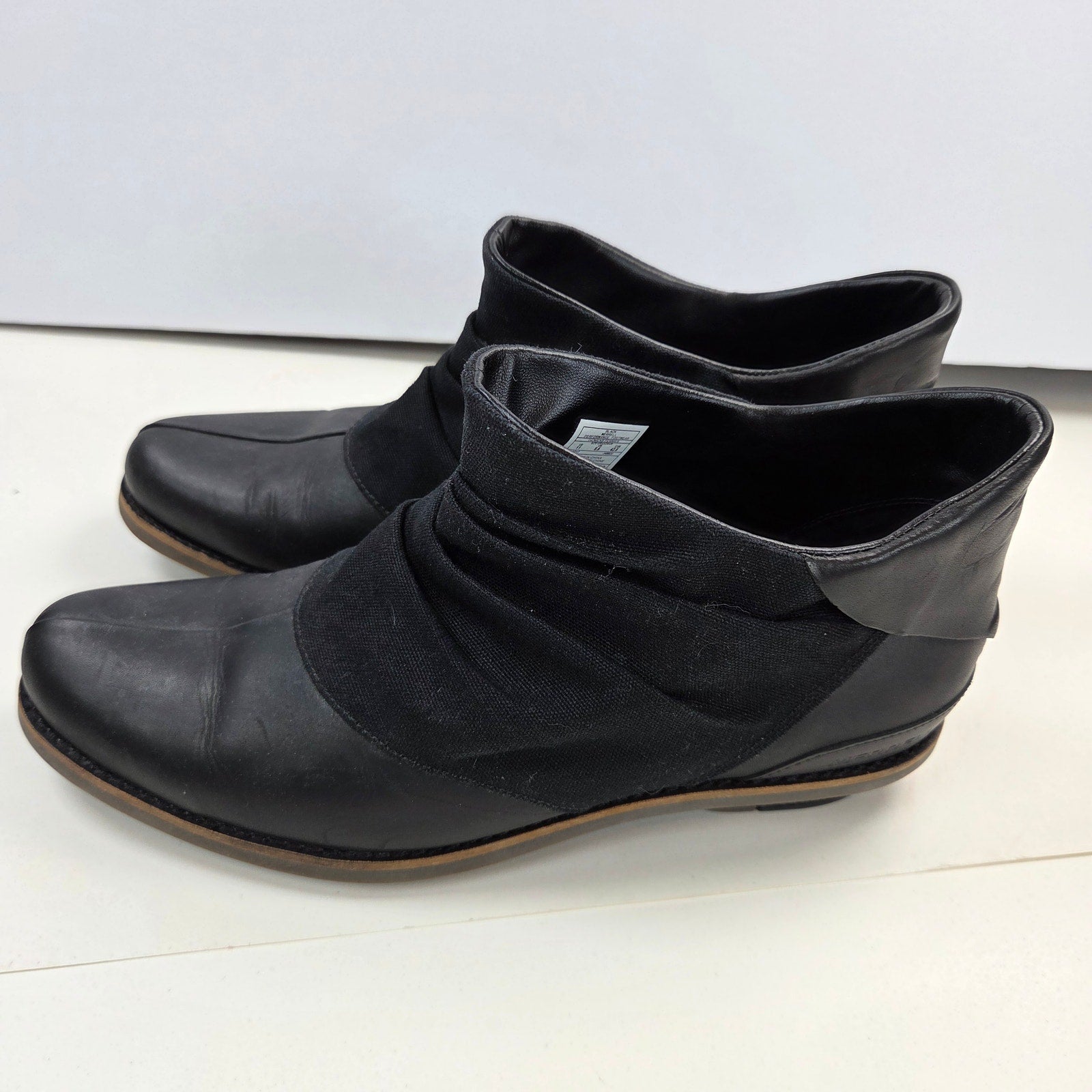 Merrell Adaline Bluff J45622 Womens 11 Black Leather Canvas Ankle Boots