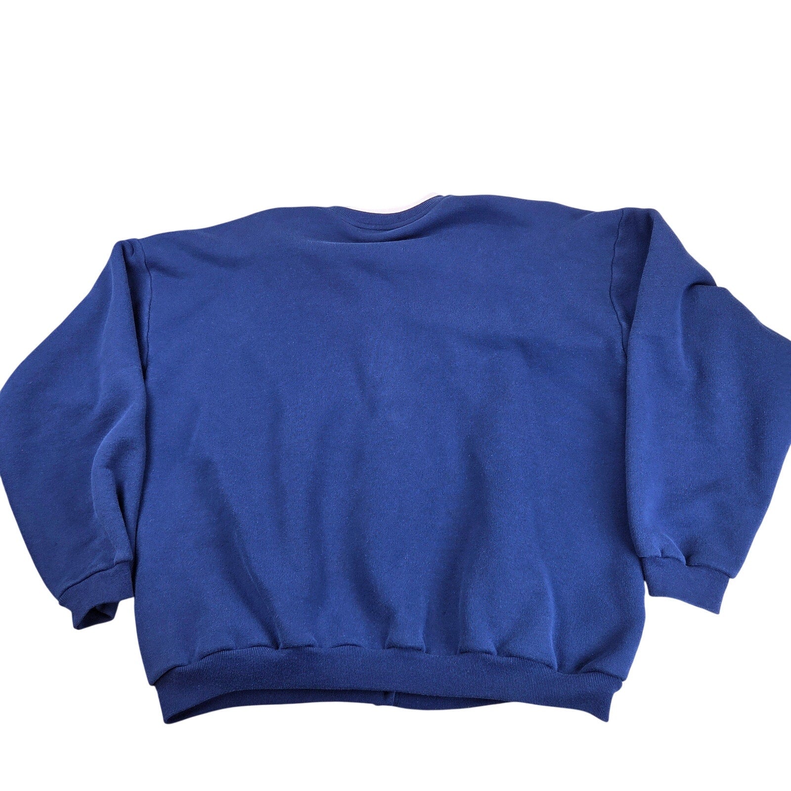 Vintage Quilter At Heart Embroidered Button Front Sweatshirt Womens XL Blue