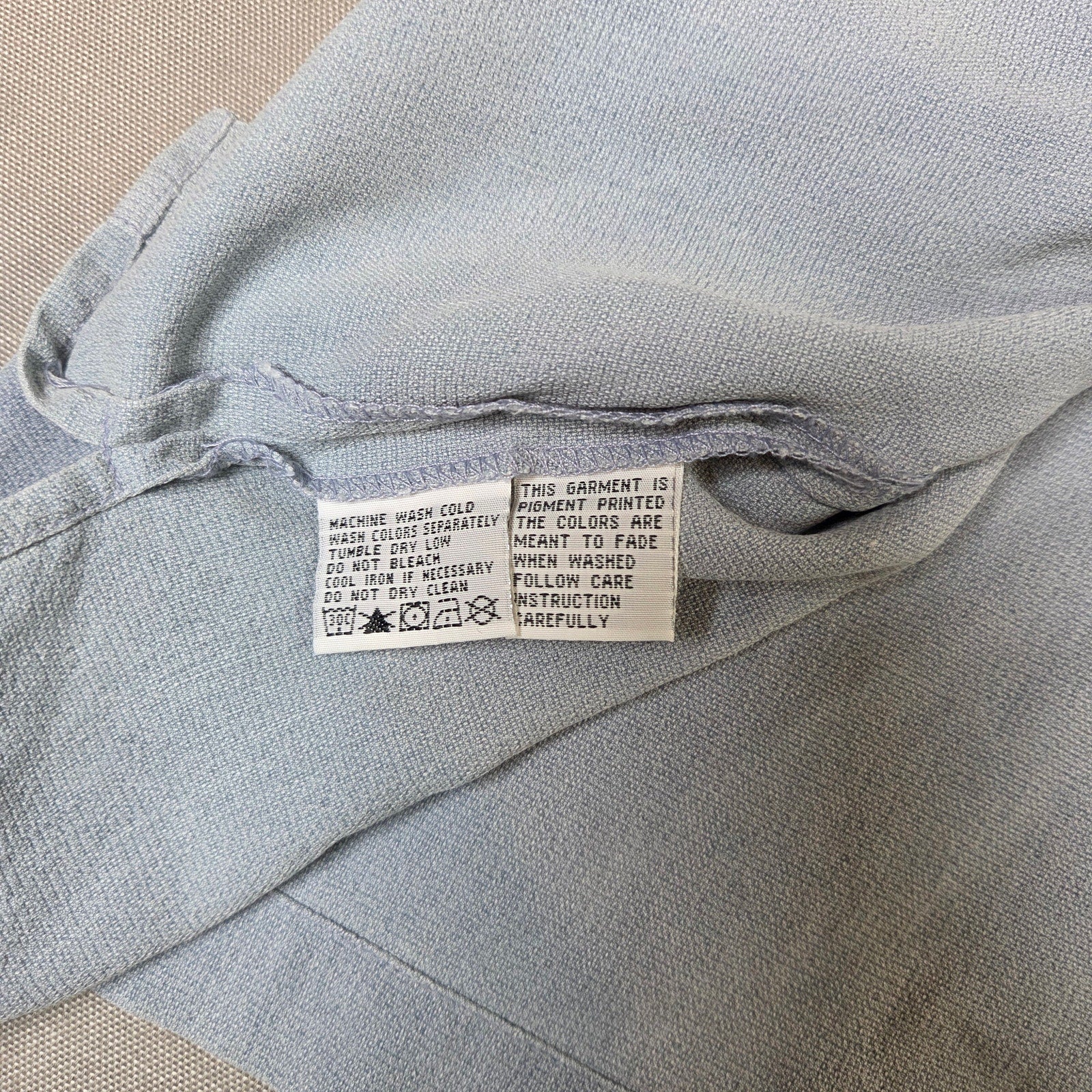 Tommy Bahama Relax Silk Camp Shirt XXL T30440 Pigment Washed Button Front Blue
