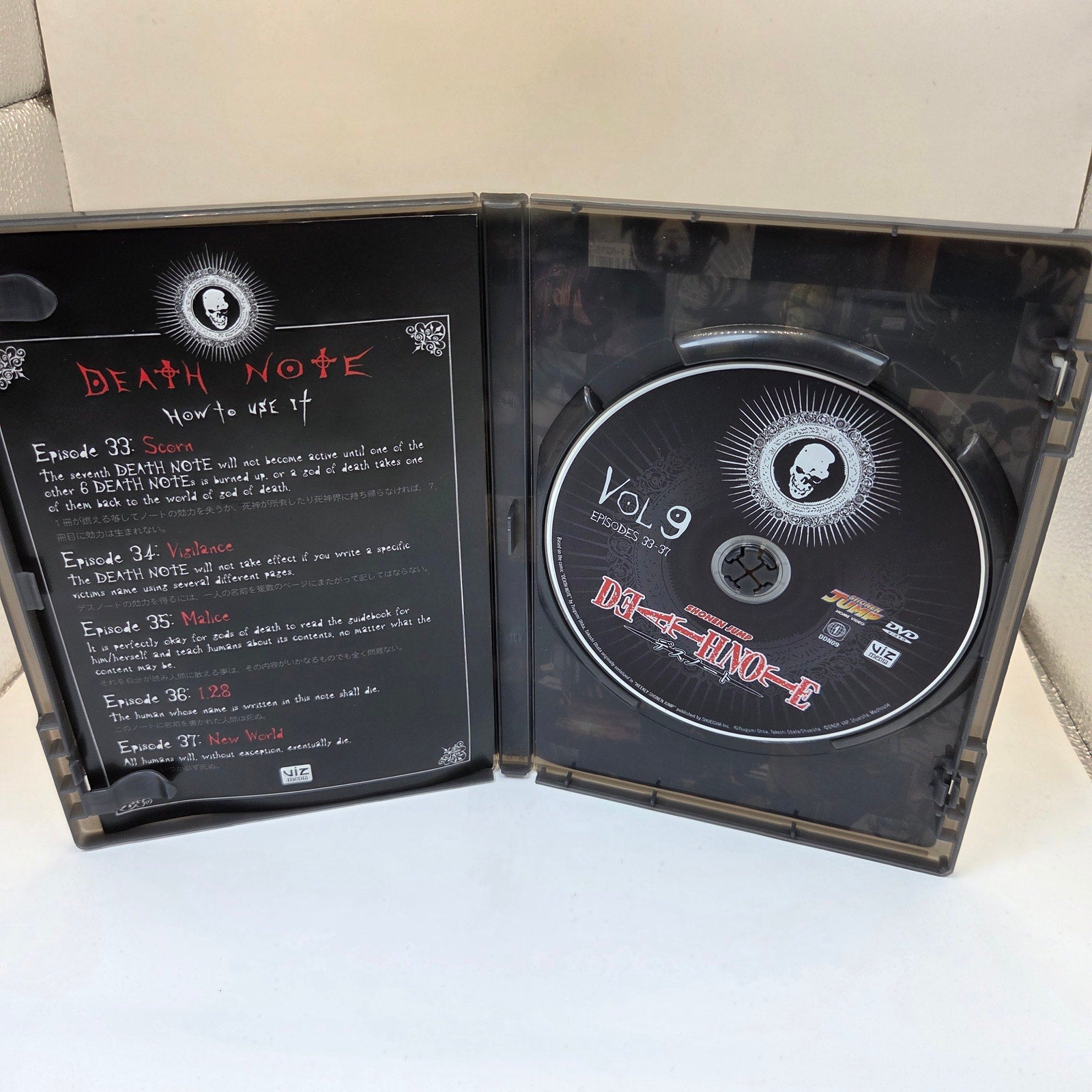 Death Note Volume 9 Original Uncut DVD Shonen Jump Anime Viz Media