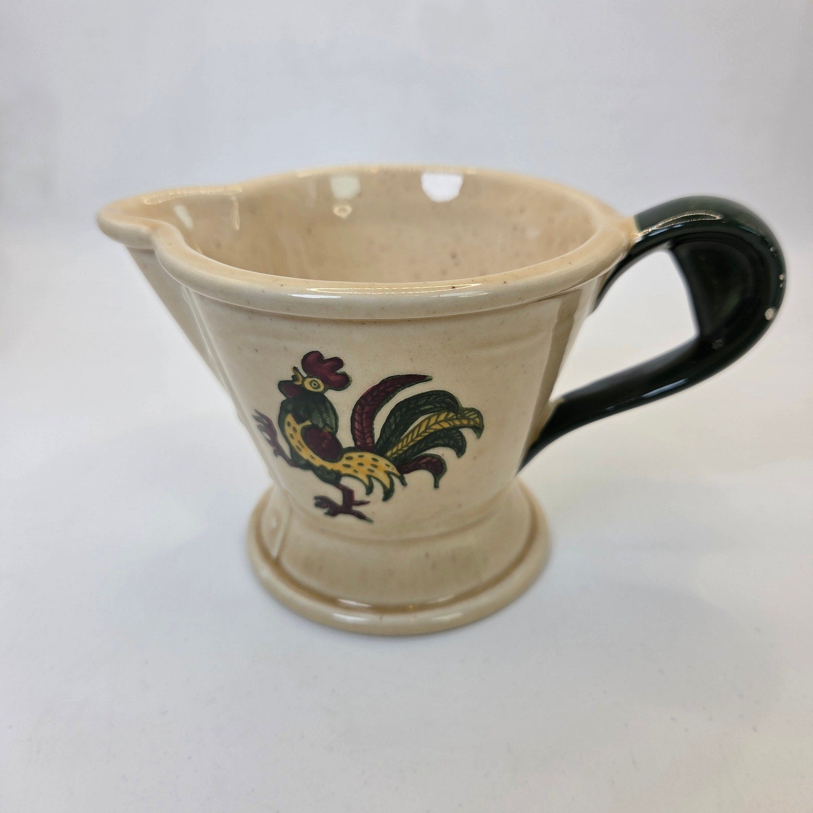 Metlox Poppytrail Rooster Creamer Pitcher Vintage California Pottery Chipped