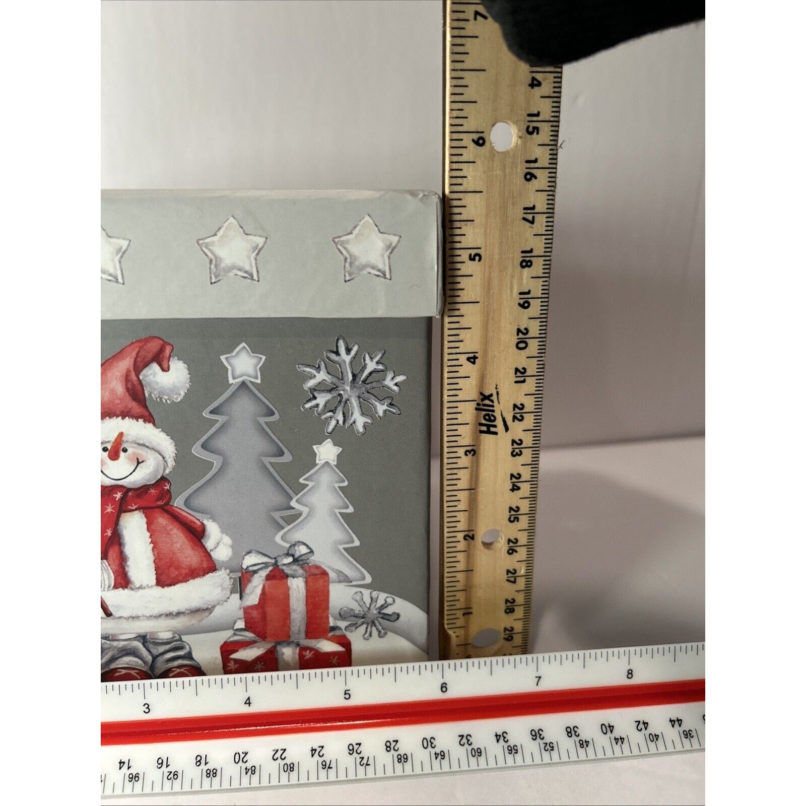 2 Small Decorative Square Gift Box, 1 Snowman, 1 Santa