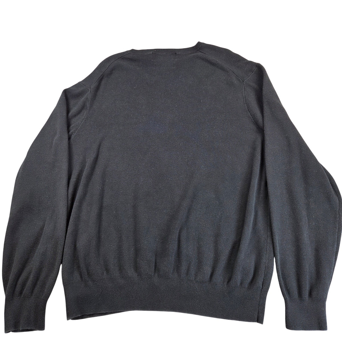 Polo Ralph Lauren Pima Cotton V Neck Sweater Mens XXL Black Purple Pony