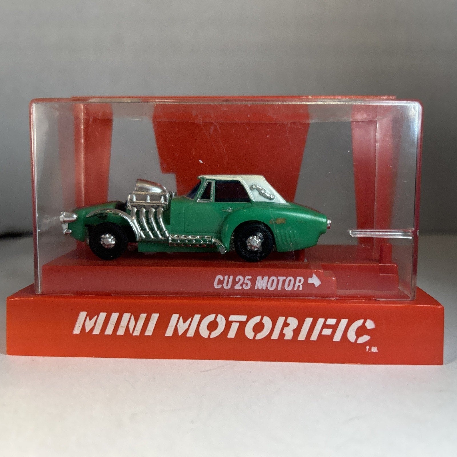 1960s Mini Motorific Dragster Hot Rod #CZ-3287 Car w/ Original Display Case