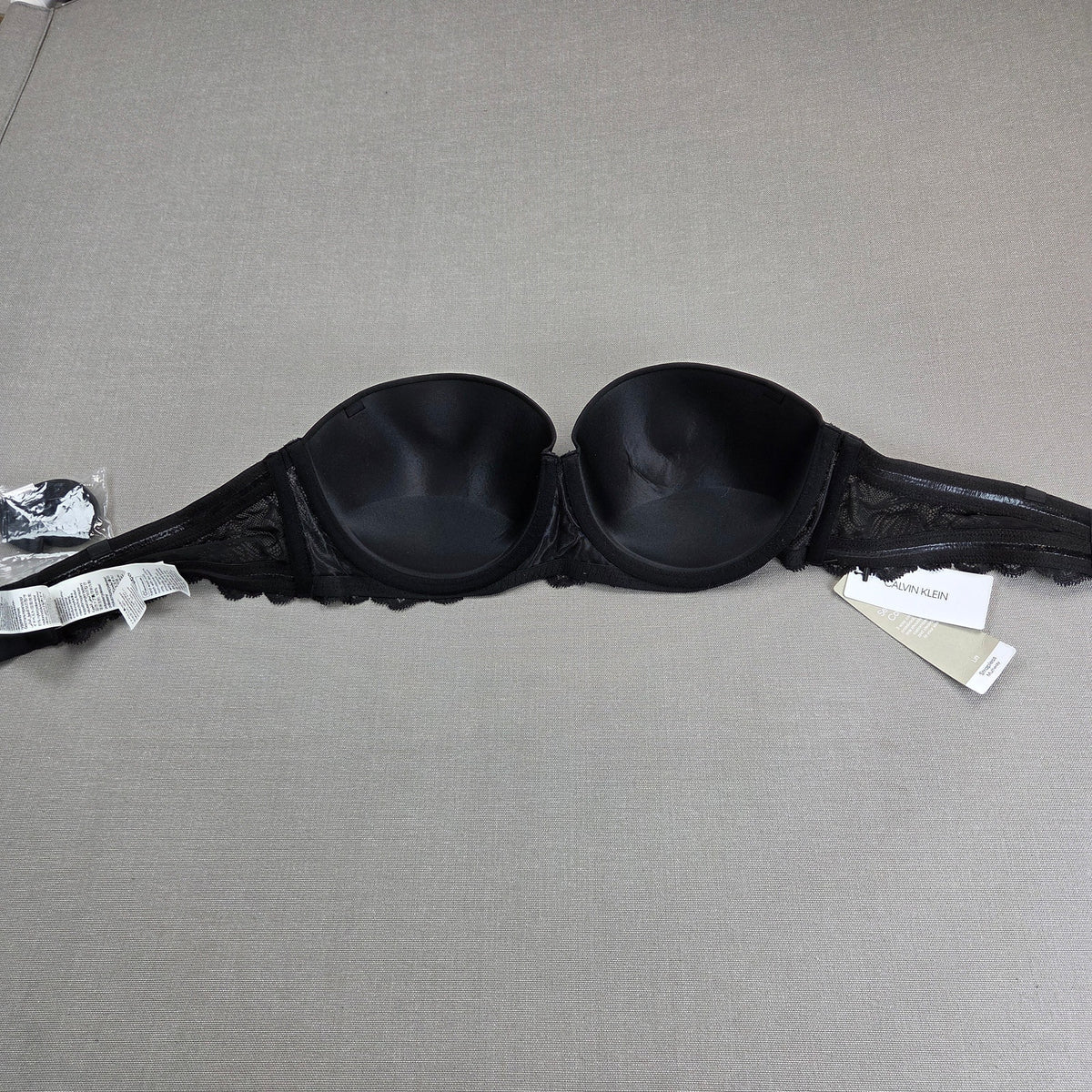 Calvin Klein Seductive Comfort Strapless Multiway Bra 36C Black QF1437 NWT