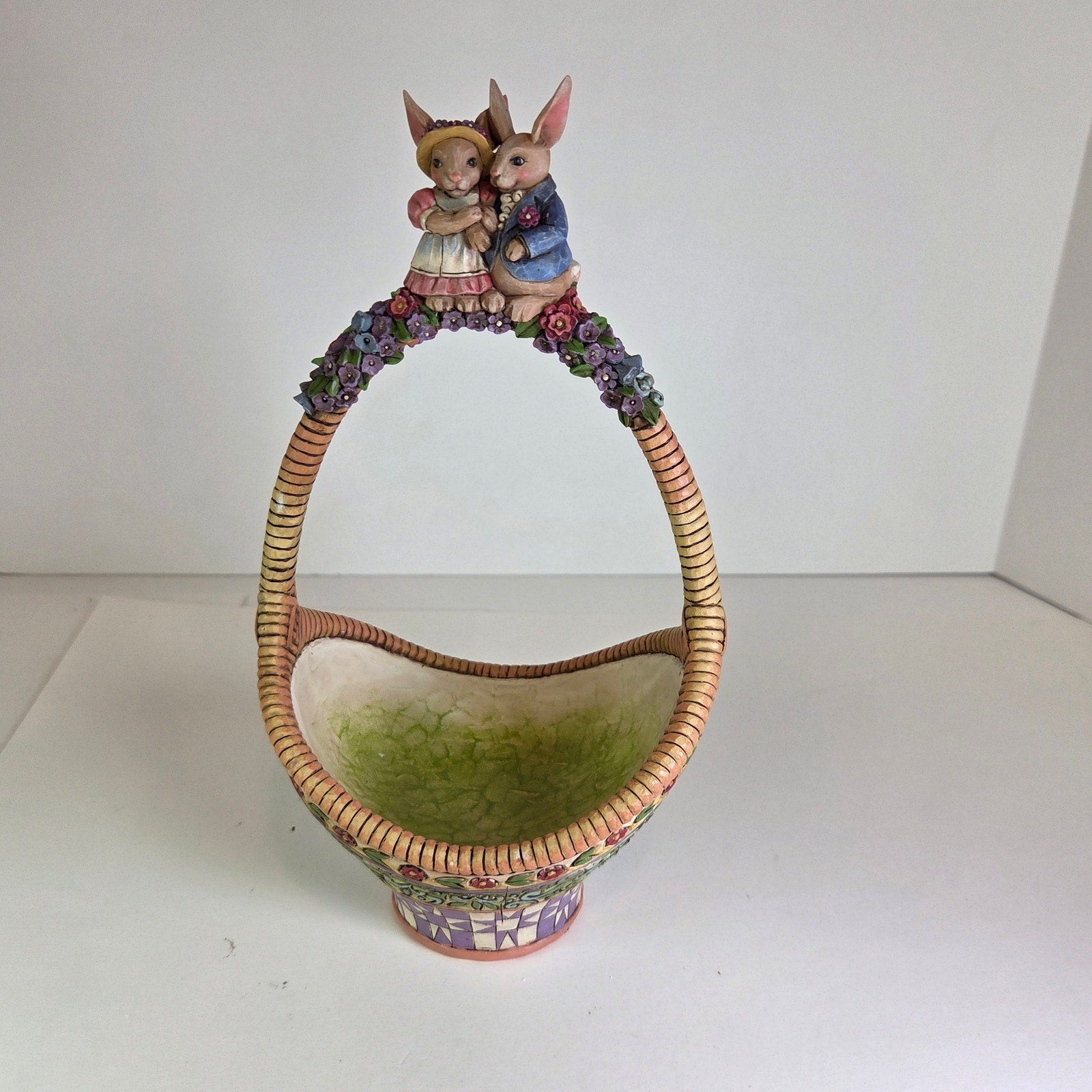 Jim Shore Heartwood Creek 2006 “Gathering Joy” Easter Basket w/ Eggs 4007546
