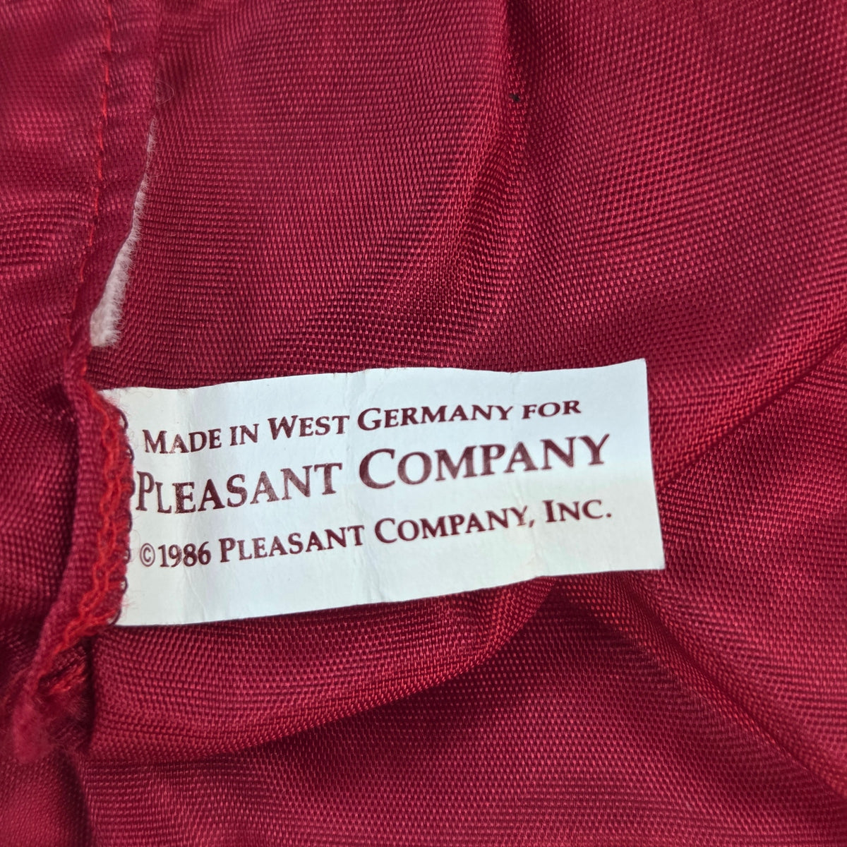 Pleasant Company Samantha Cranberry Party Dress 1986 West Germany Heart Lace