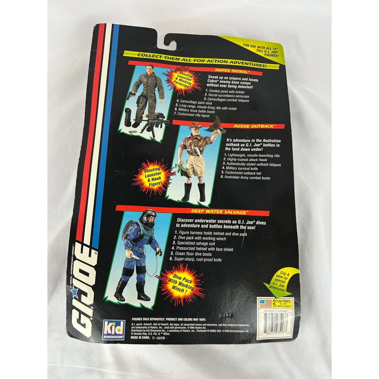 Vintage GI Joe Deep Water Salvage Mission Gear New on Card Hasbro