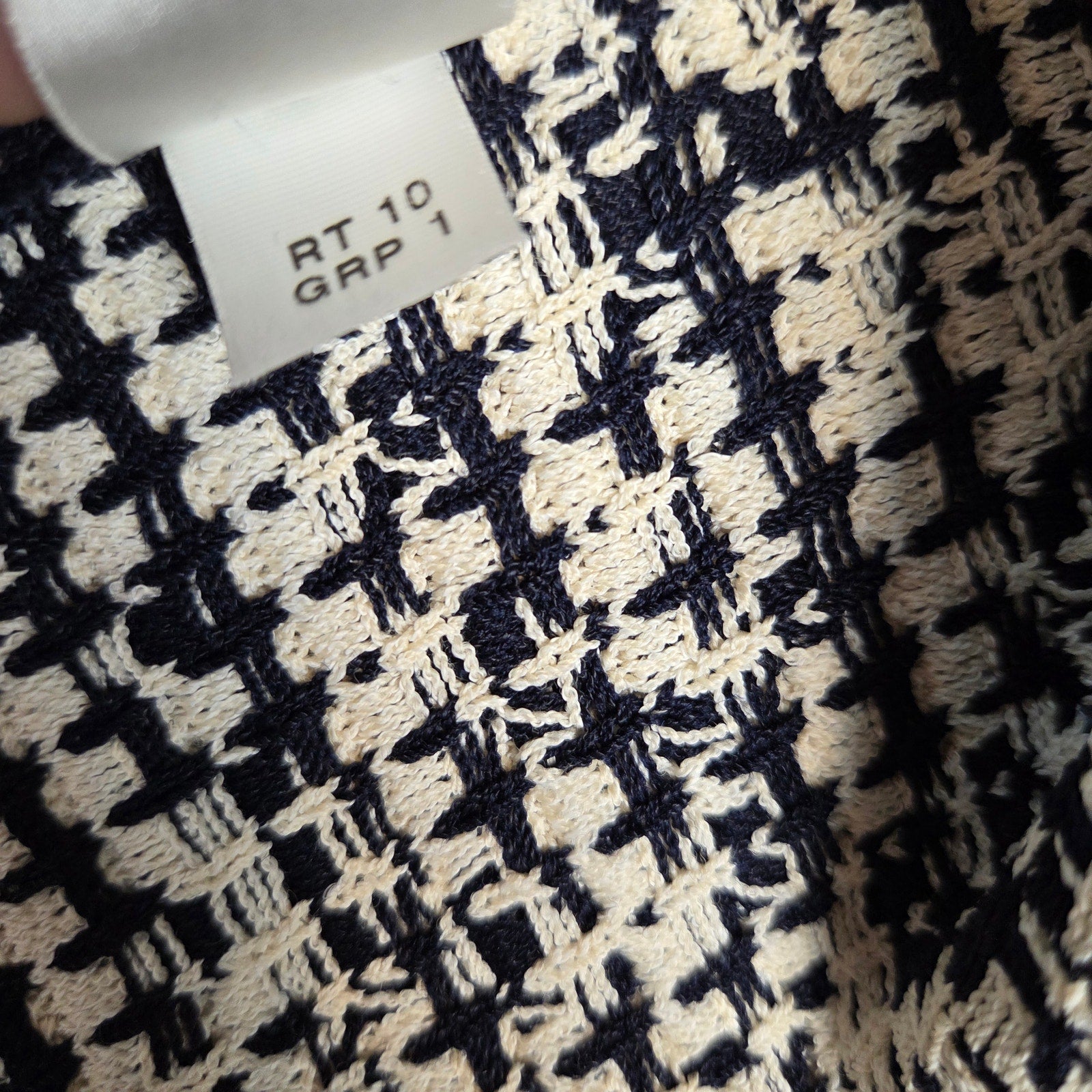 St. John Collection Sweater Blazer Women’s 10 Navy White Knit Jacket USA Made