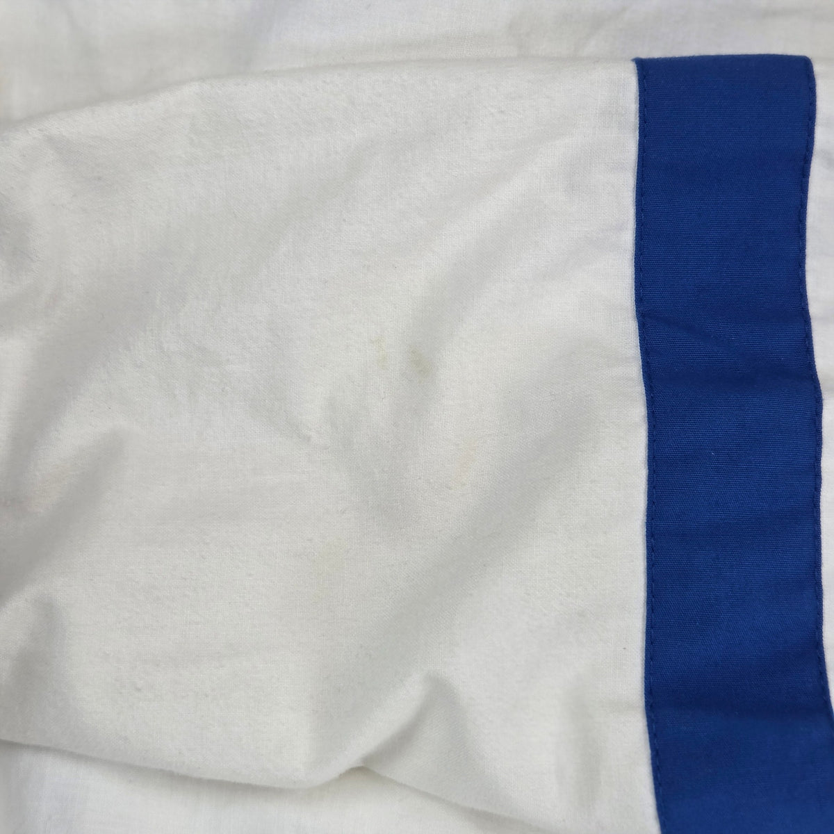 Vintage Swingster Ecolab USA Cotton Bomber Jacket Small White Blue Full Zip
