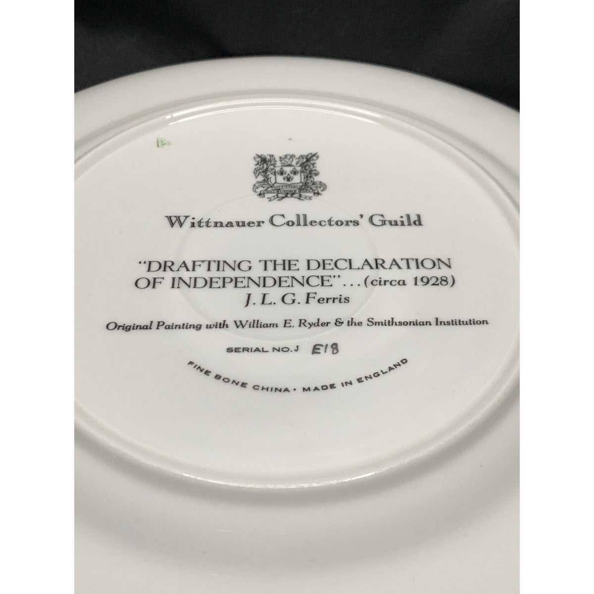 Vintage Wittnauer Collectors Guild Bone China Art Plates Set of 2 England