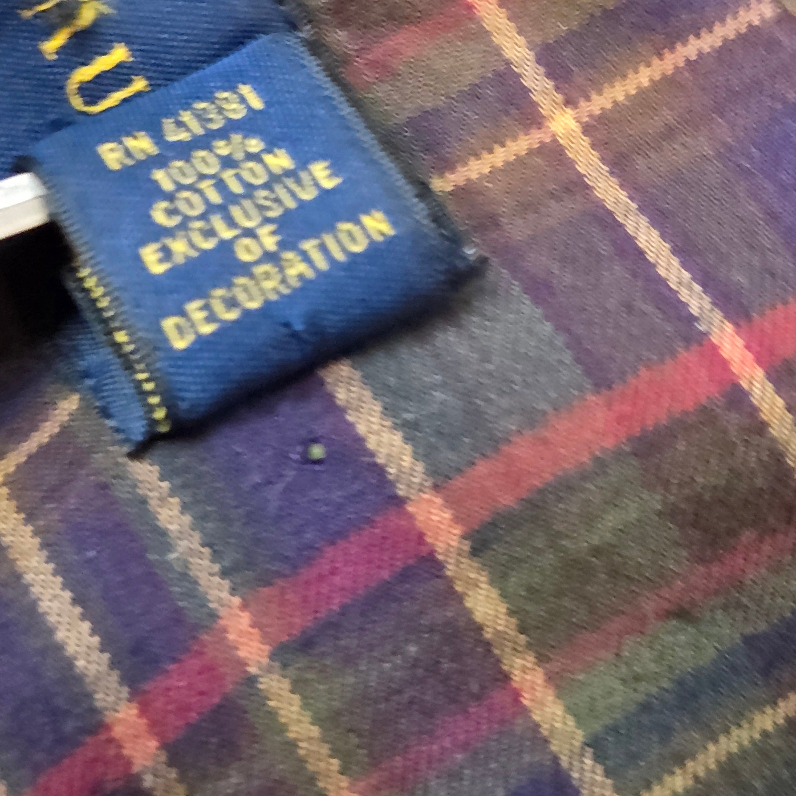 Ralph Lauren Polo XL Plaid Button Down Shirt Long Sleeve Cotton Made India