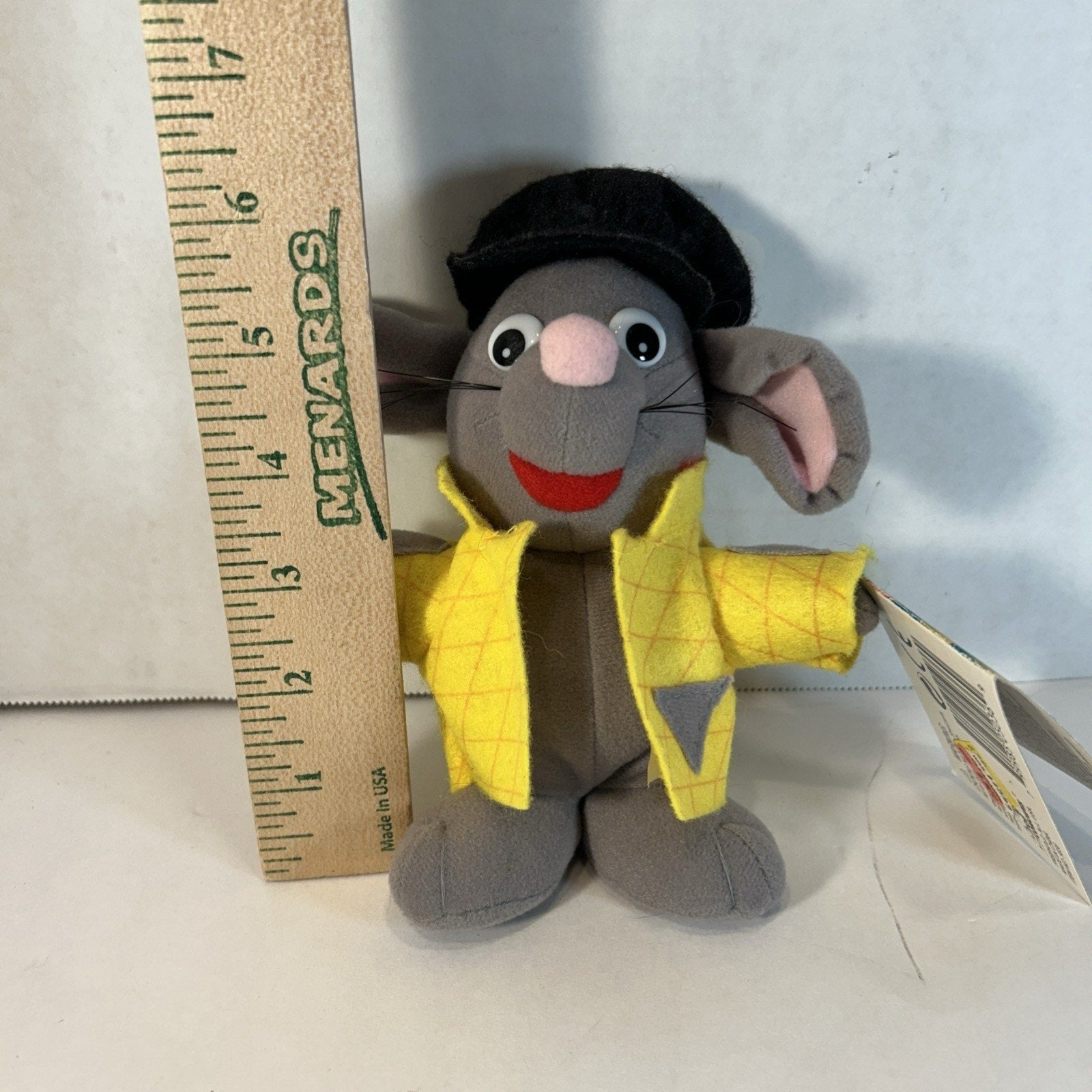 Chattering Critter Mouse Wearing a Yellow Shirt and a Black Hat