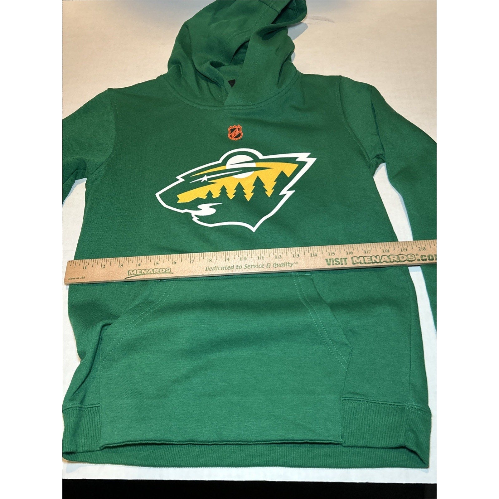 Minnesota Wild Throwback Colors Hooded Sweatshirt Outer Stuff Youth Size XL