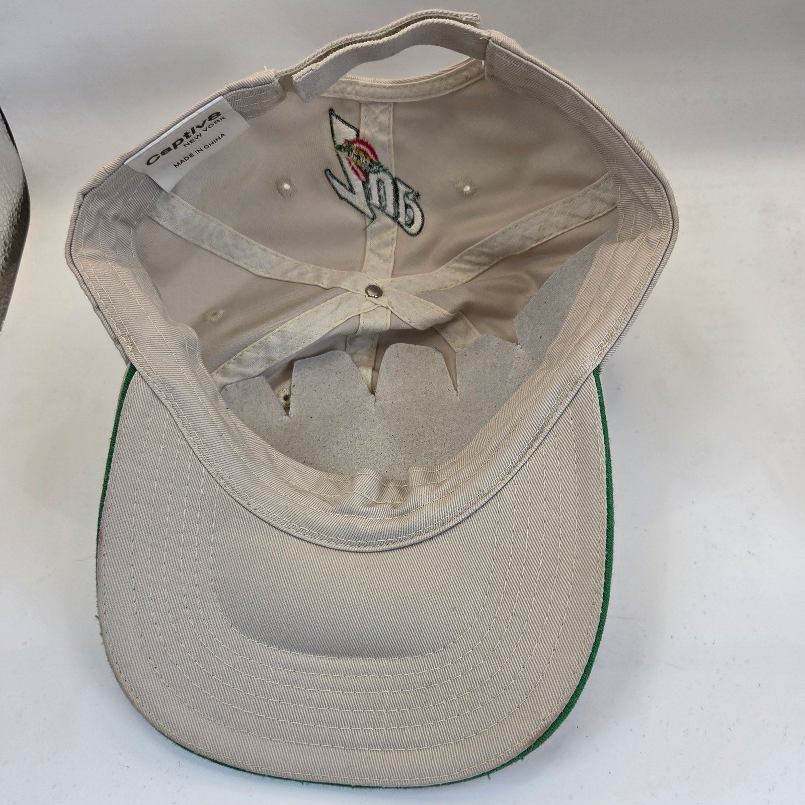 Captive Make 7 Up Yours 7UP Adjustable Strapback Promo Hat OSFA Cap Beige