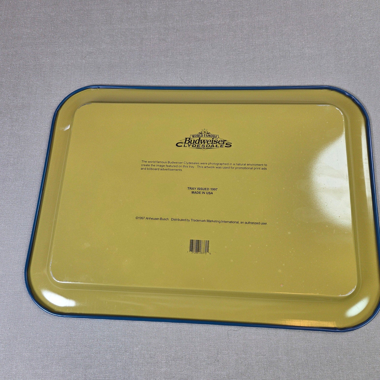Budweiser Clydesdales Serving Tray 1997 Anheuser Busch USA Vintage Barware