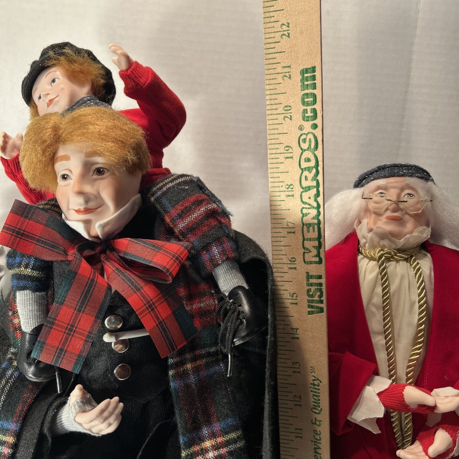Dept 56 A Christmas Carol Porcelain Doll Set of 4 1987 Scrooge Cratchit Tim