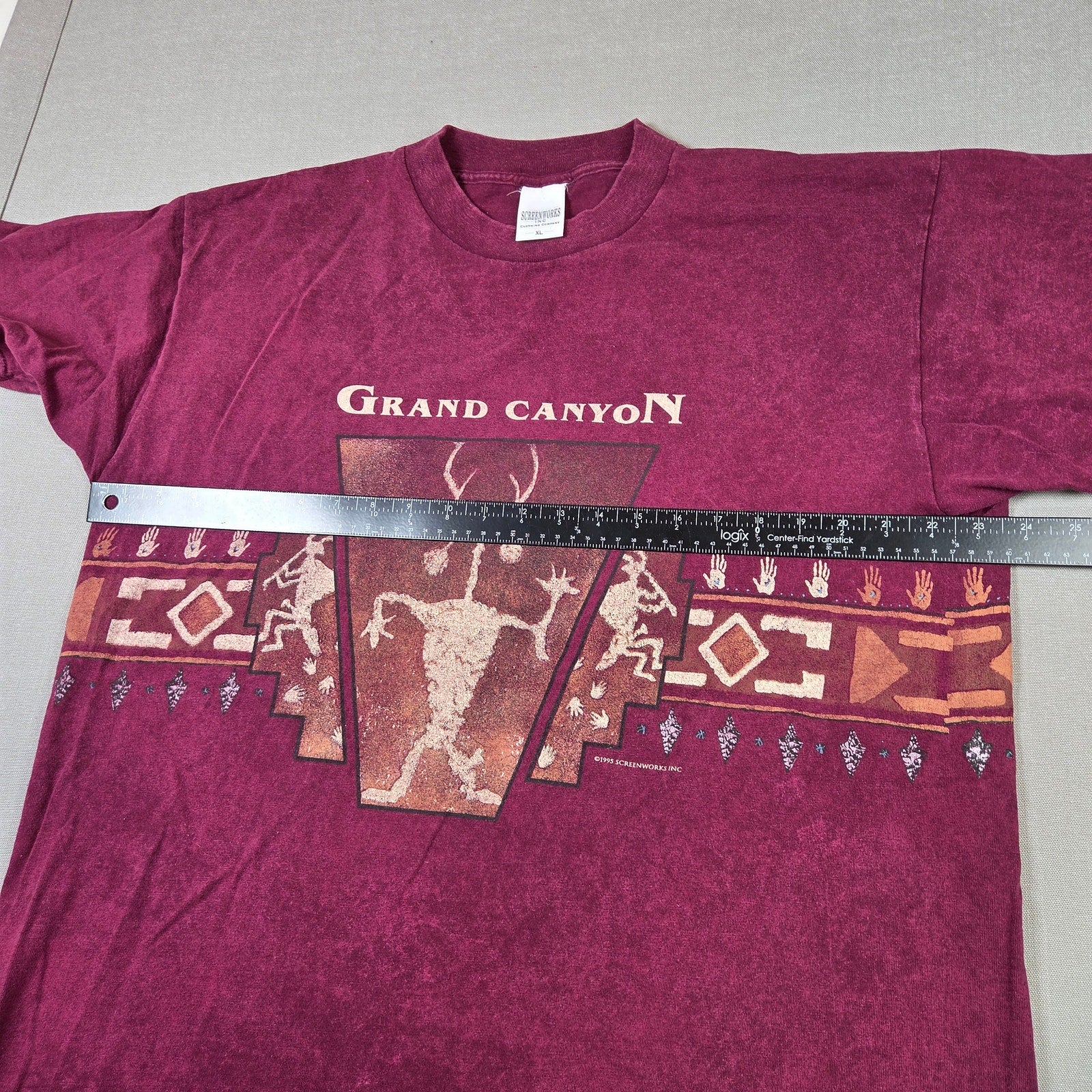 Vintage 1995 Screenworks Grand Canyon Graphic T Shirt XL USA Made Southwest