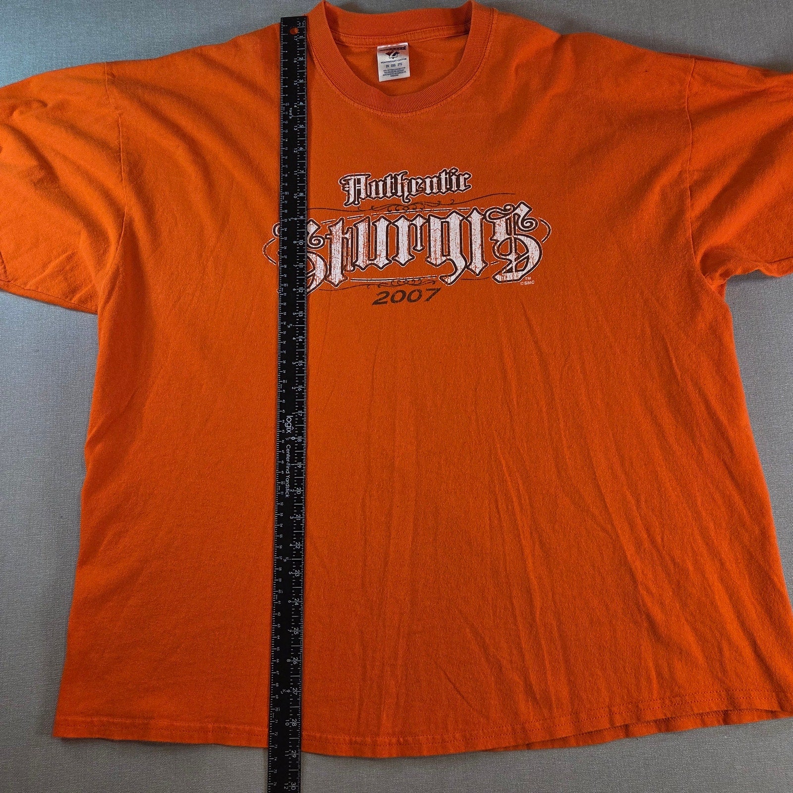 2007 Sturgis Motorcycle Rally Jerzees T-Shirt 2XL Vintage Orange Biker