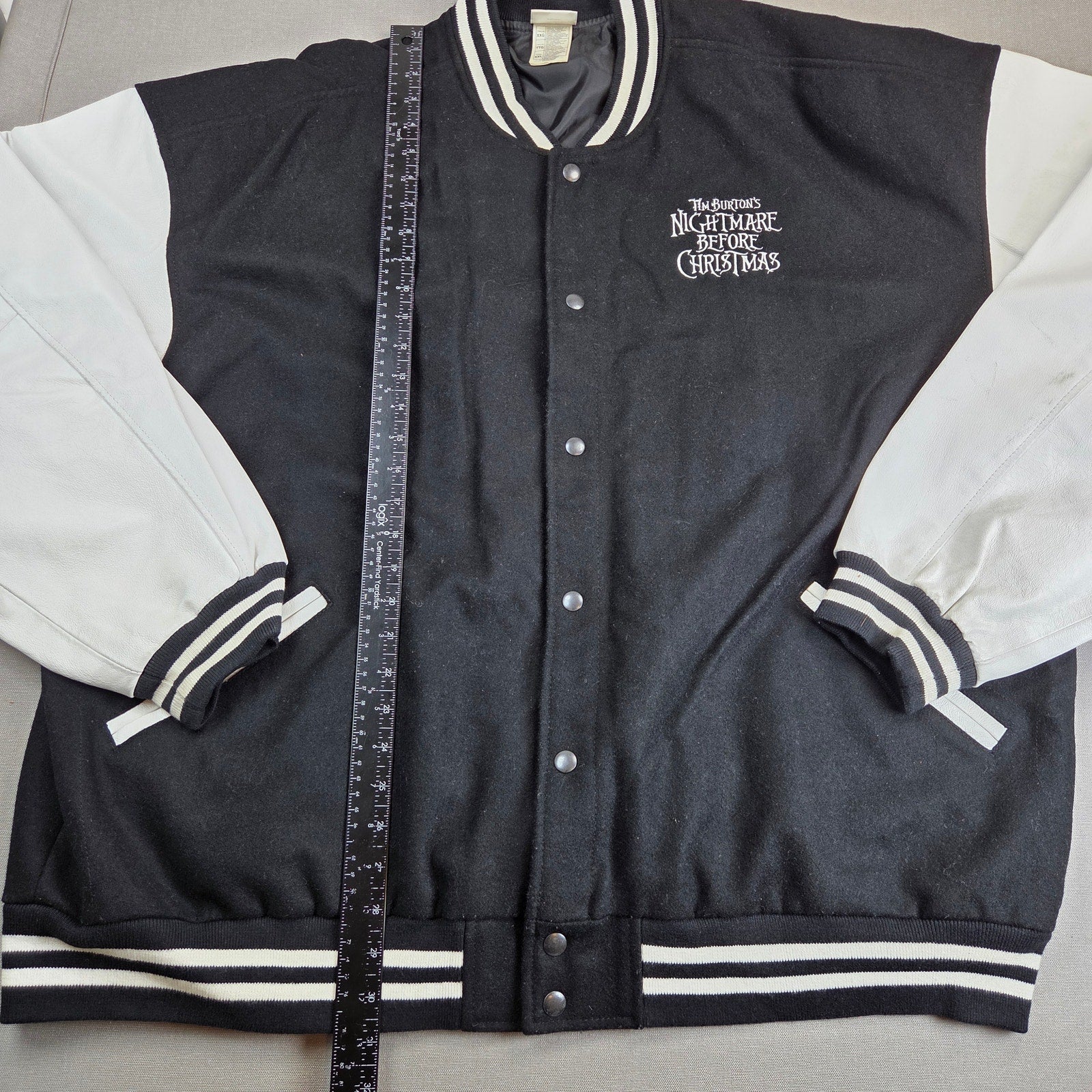 Disney Direct Nightmare Before Christmas Wool Leather Letterman Jacket XXL Jack