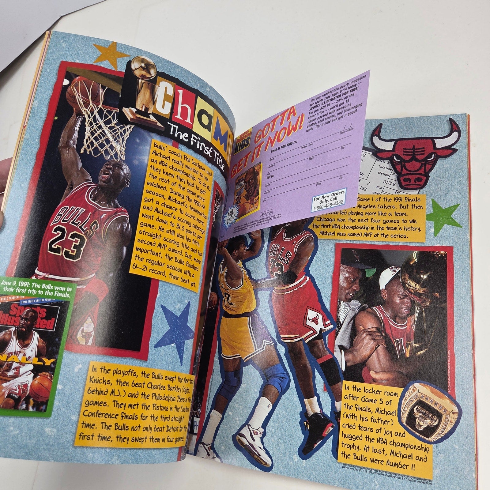 Sports Illustrated For Kids EXTRA 1998 Michael Jordan Complete Cards Poster