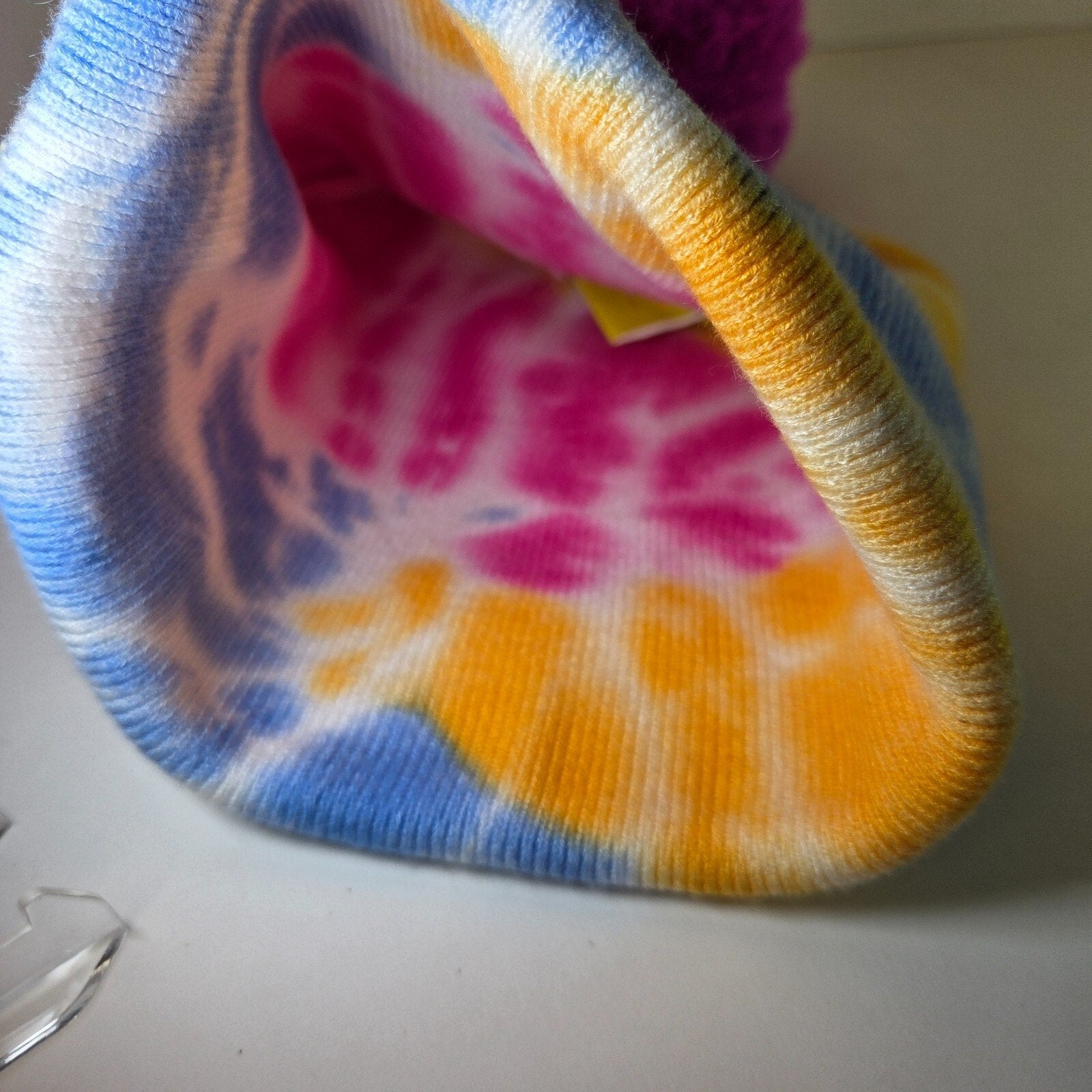 Scooby Doo Mystery Machine Tie Dye Knit Pom Pom Adult Stocking Hat