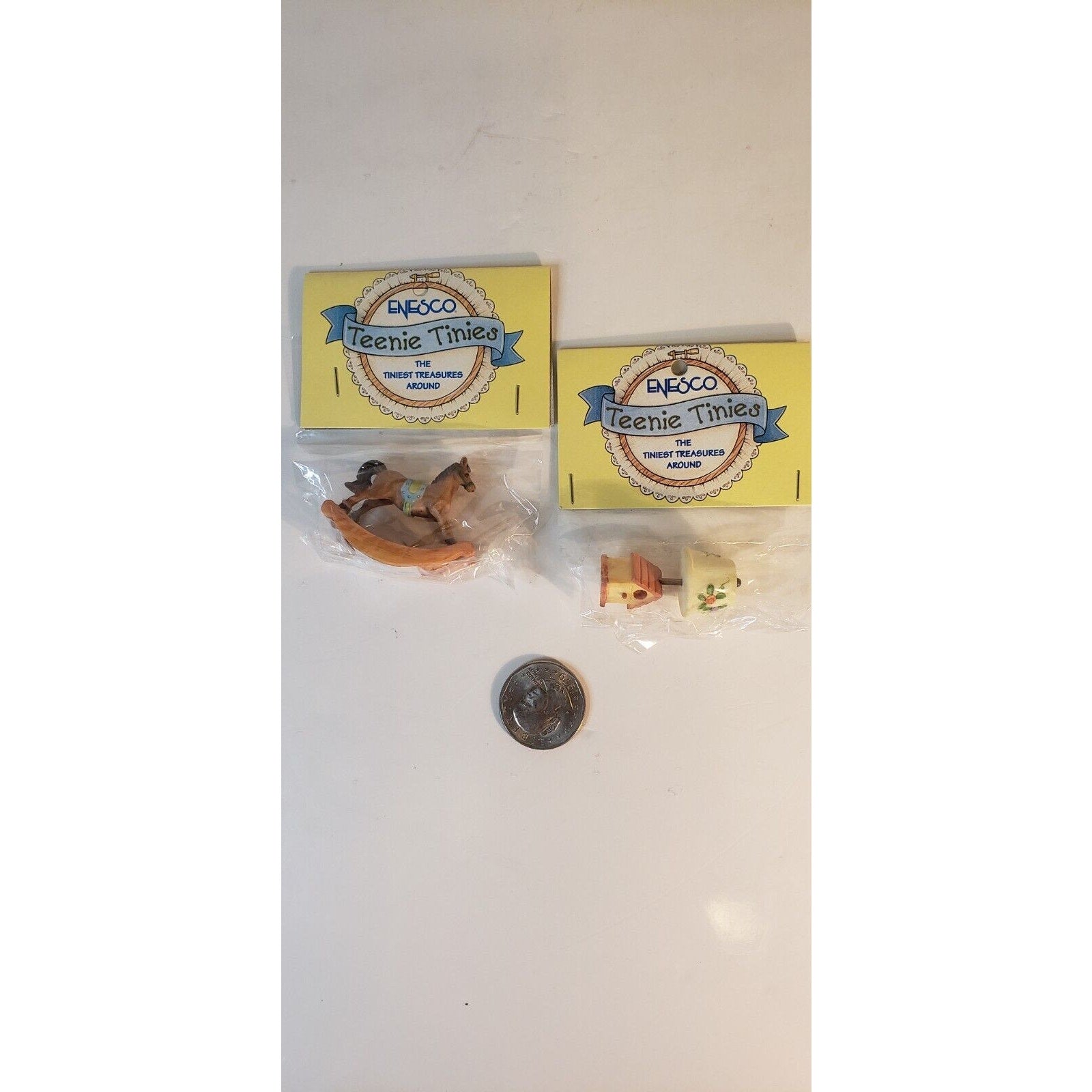 Enesco Teenie Tinies Lot of 2 - Rocking Horse & Lamp