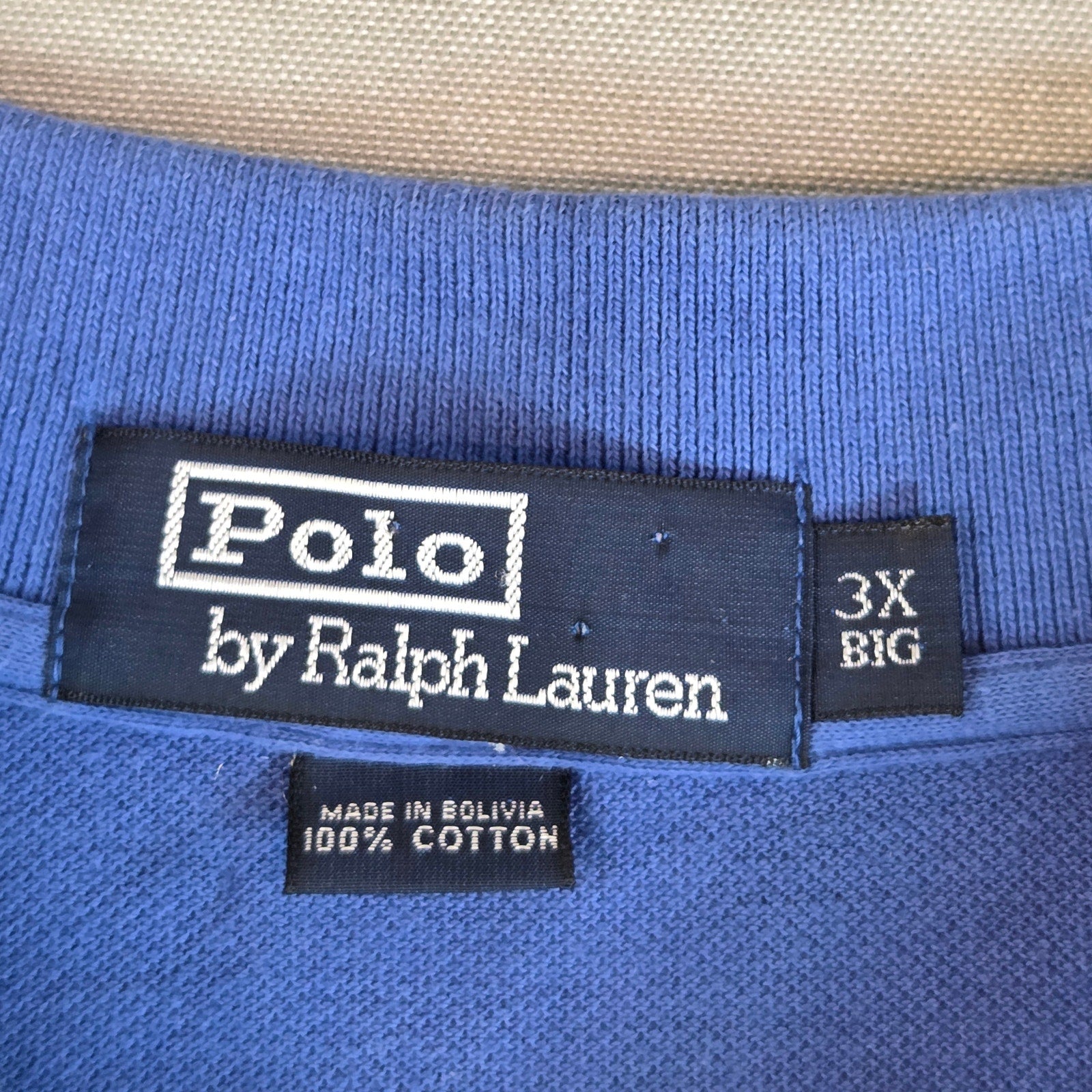 Polo Ralph Lauren Blue Polo Shirt Men’s 3X Big Cotton Short Sleeve Classic