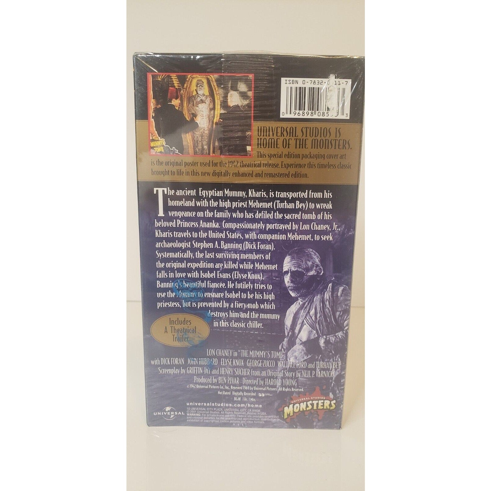 The Mummy's Tomb VHS New Sealed Classic Mummy Collection Horror