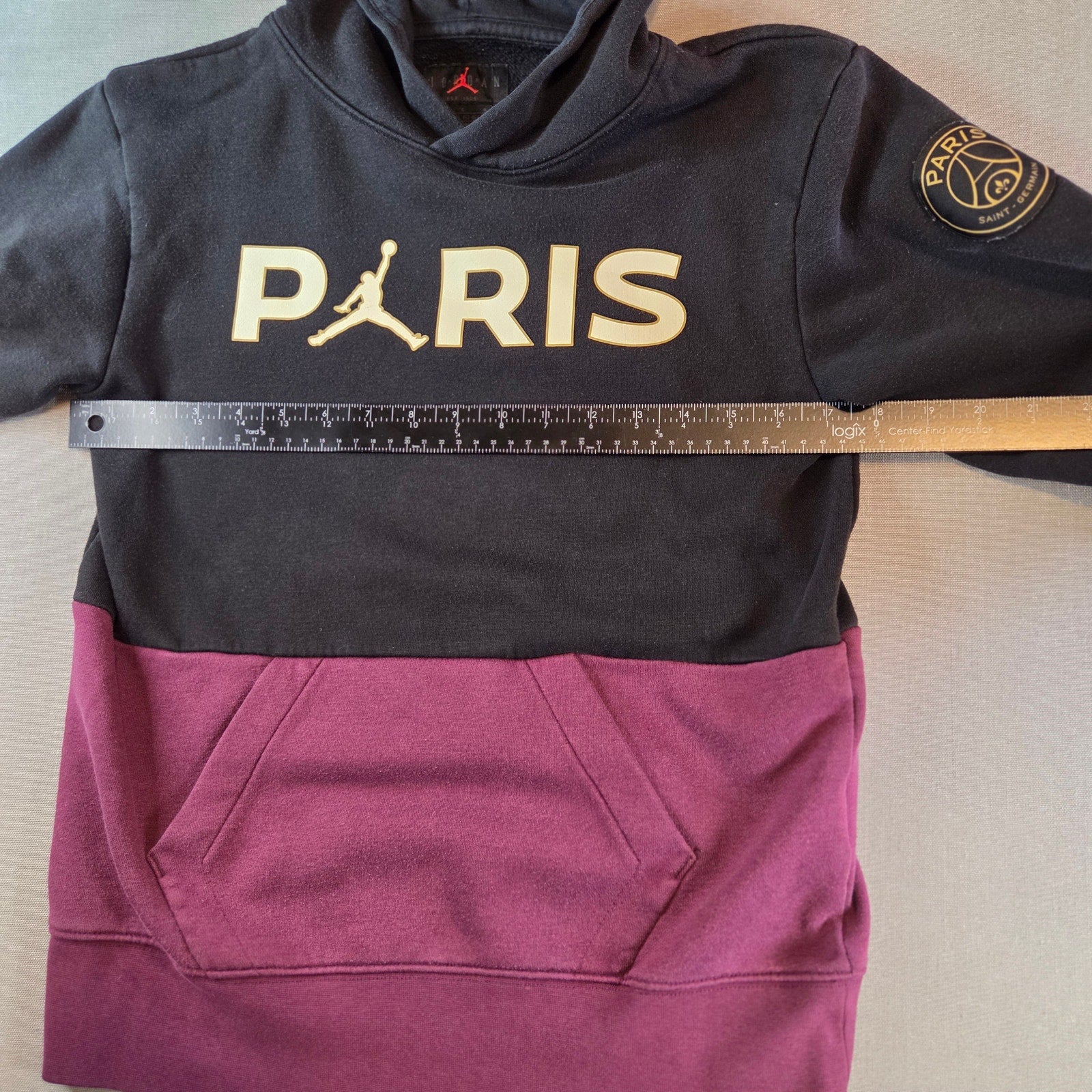 Jordan PSG Paris Saint-Germain Youth Hoodie 12-13Y Black Purple