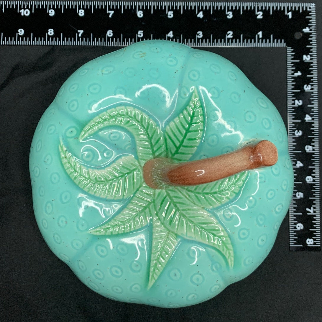 Turquoise Strawberry Covered Bowl Belmar California 310 Style Ceramic Pottery