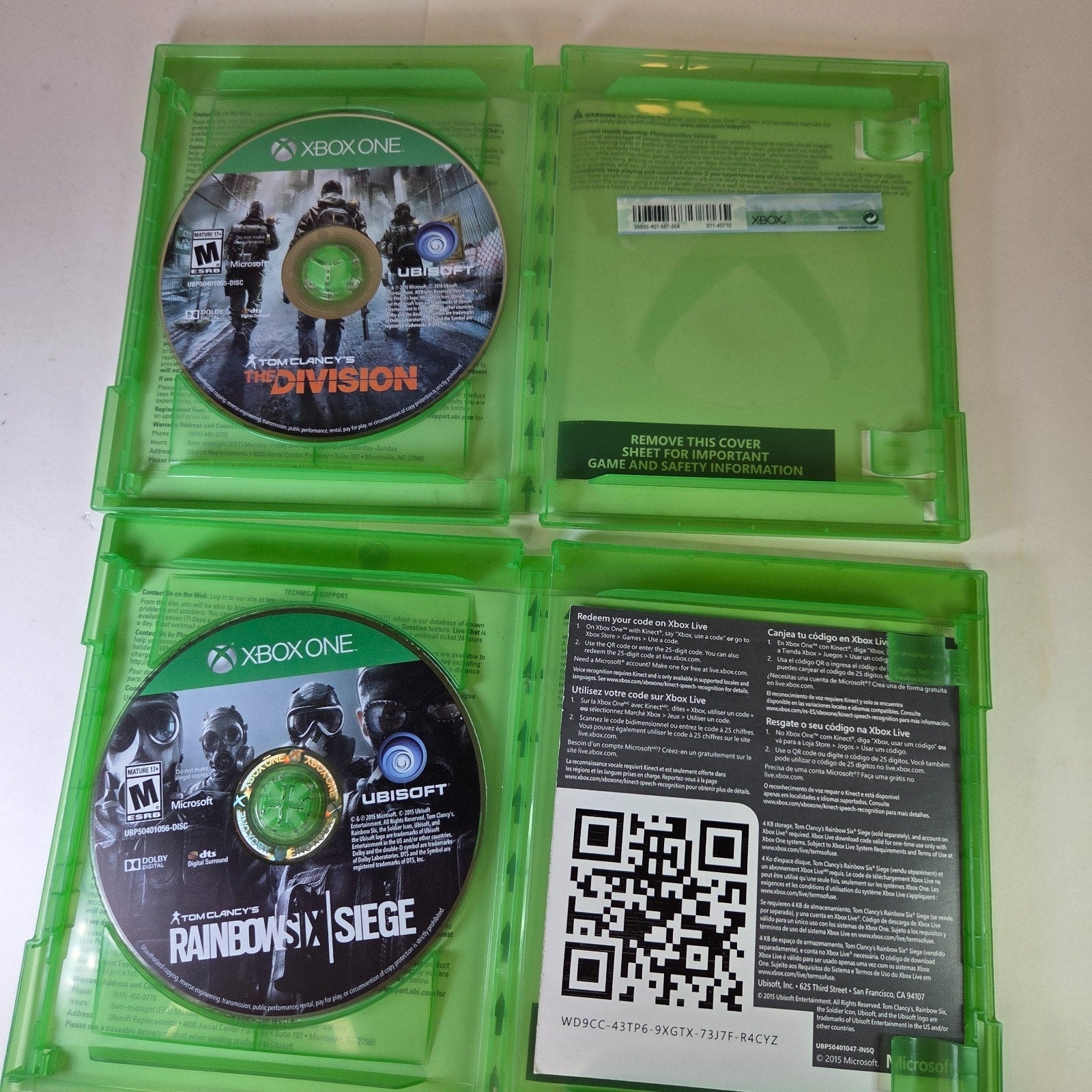Xbox One 2-Game Set – Tom Clancy’s Rainbow Six Siege Gold + The Division
