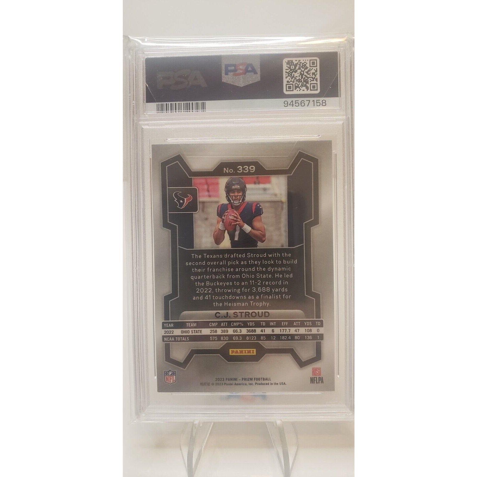 2023 Panini Prizm C.J. Stroud RC #339 PSA 10
