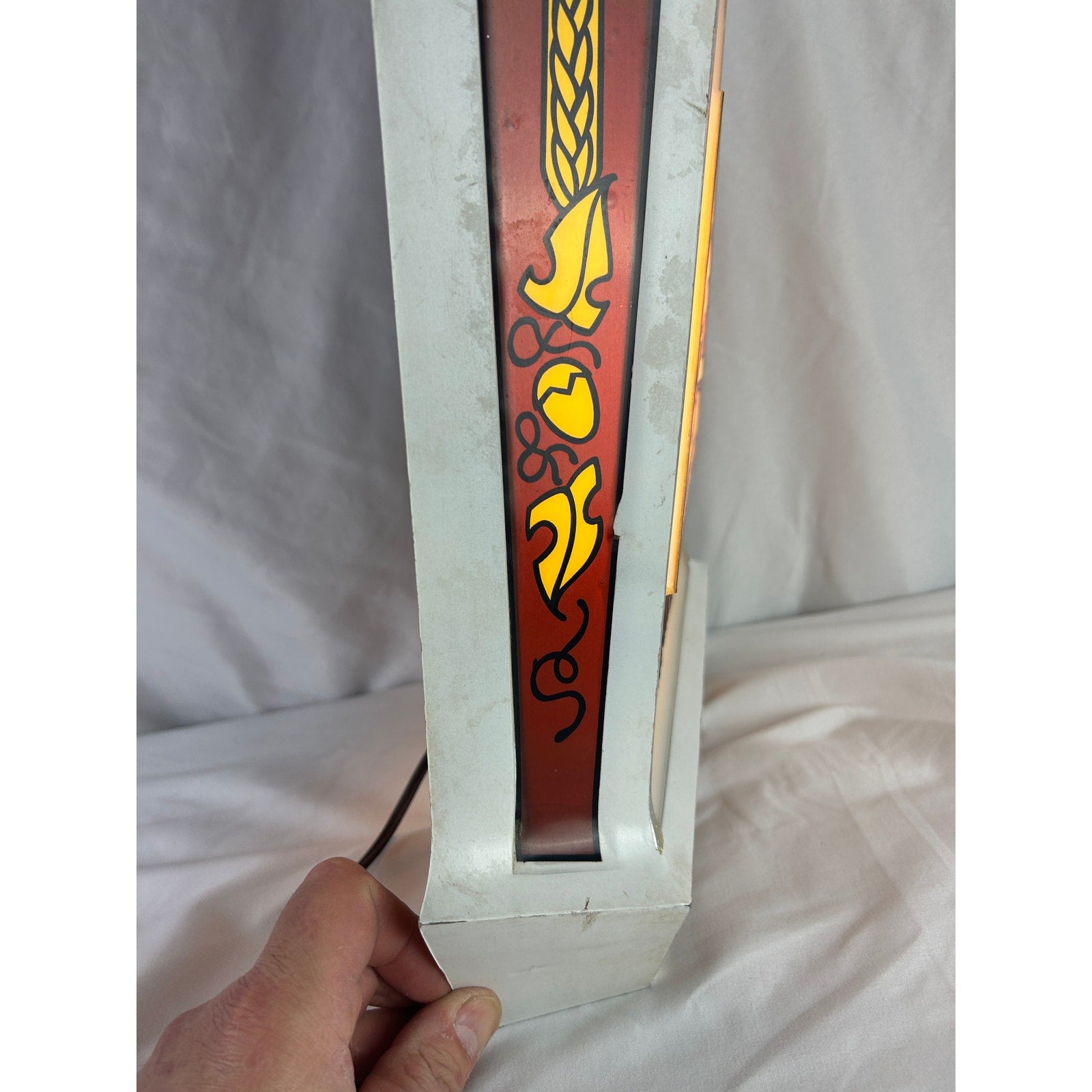 Vintage Blatz Beer Welcome Lighted Wall Sign Embosograph 34in