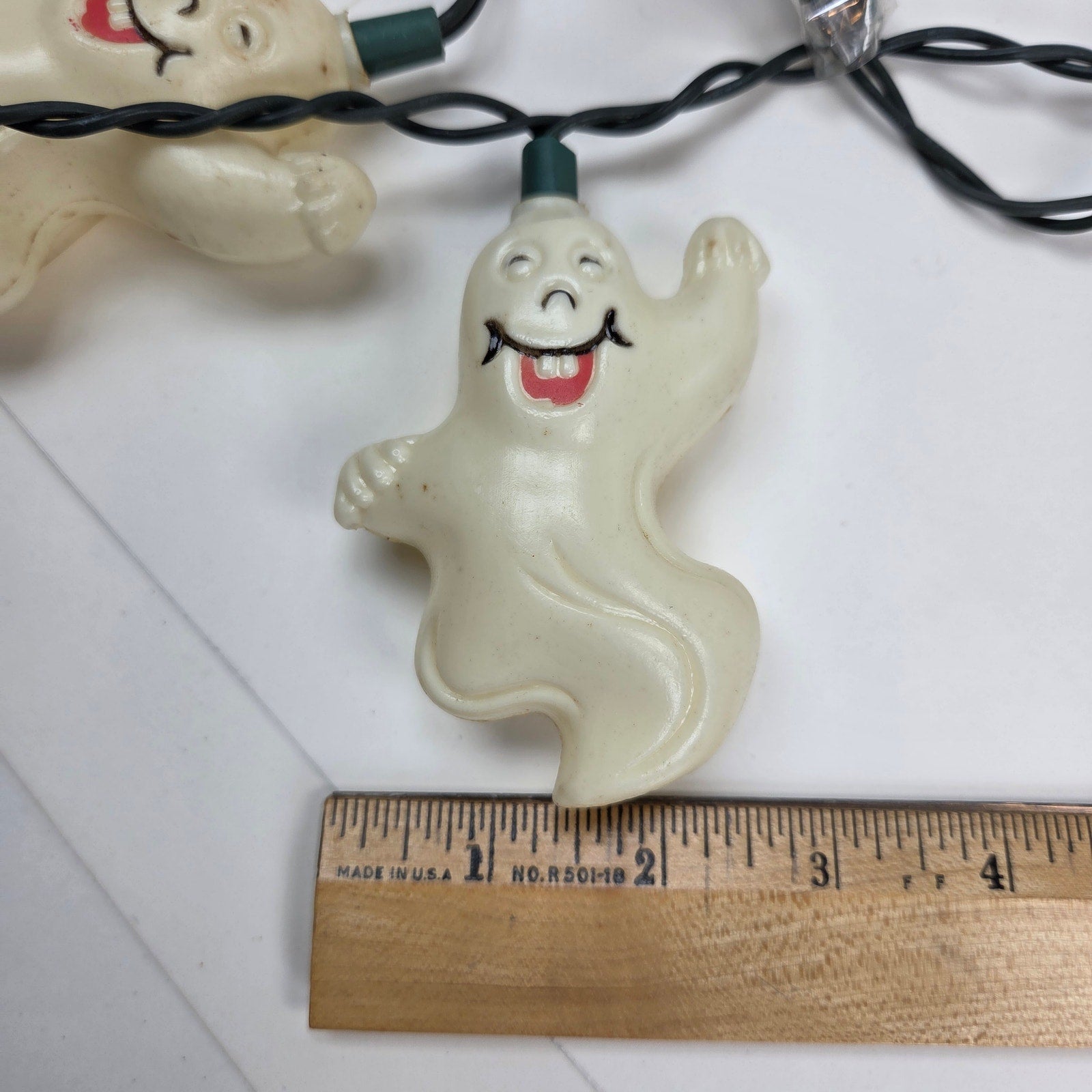 Vintage Halloween Ghost String Lights 10 Light UL Tested Working 10.5 Ft