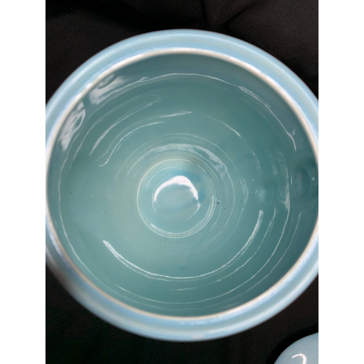 Blue Speckled Ceramic Coffee Tea Pot With Lid Retro Decor READ