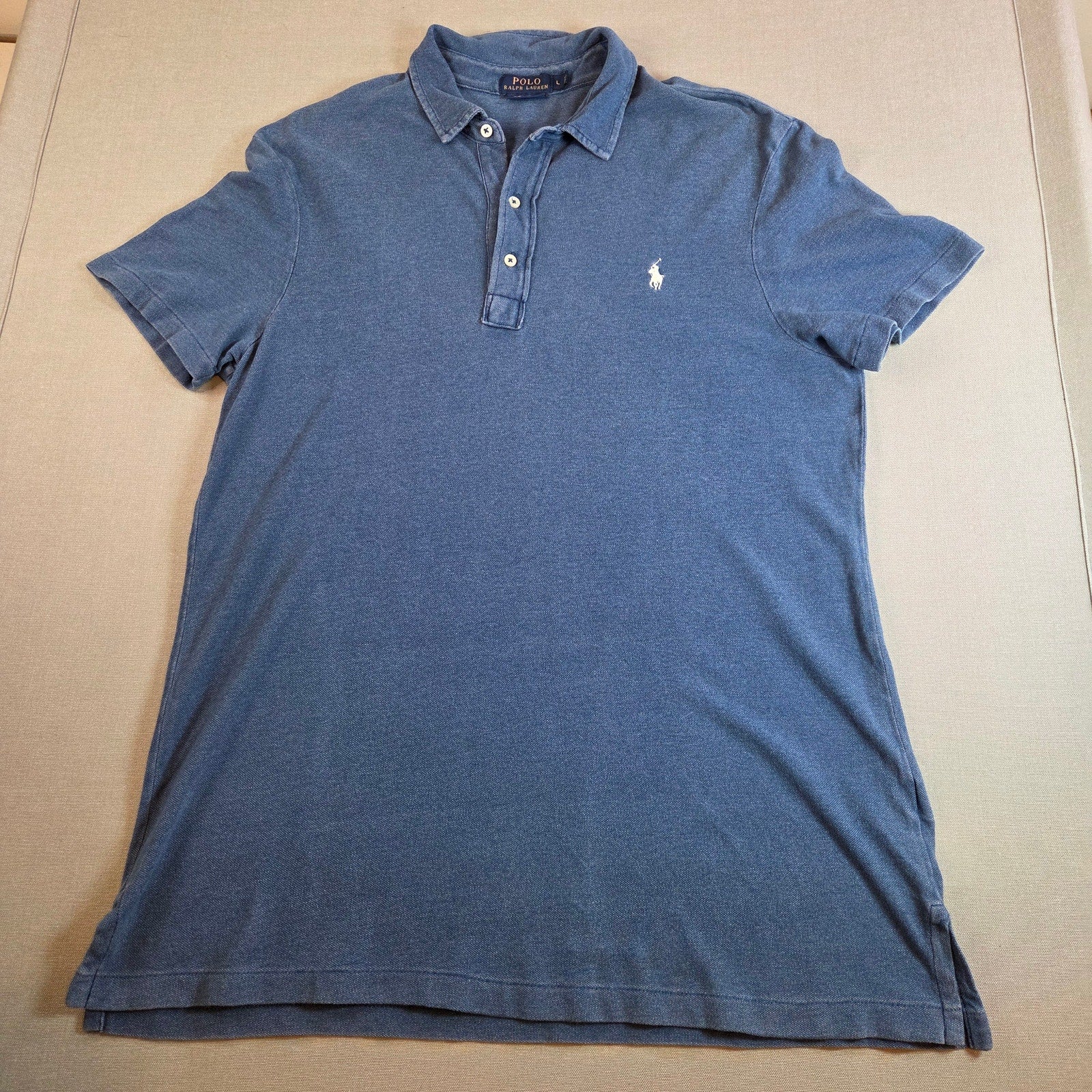 Polo Ralph Lauren Featherweight Mesh Polo Shirt Blue Men’s Size L Cotton